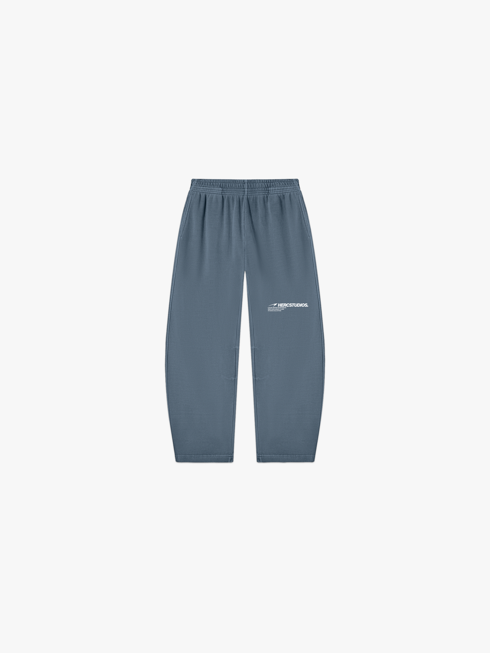 HERCSTUDIOS Sweatpants - Blue Grey front flat lay
