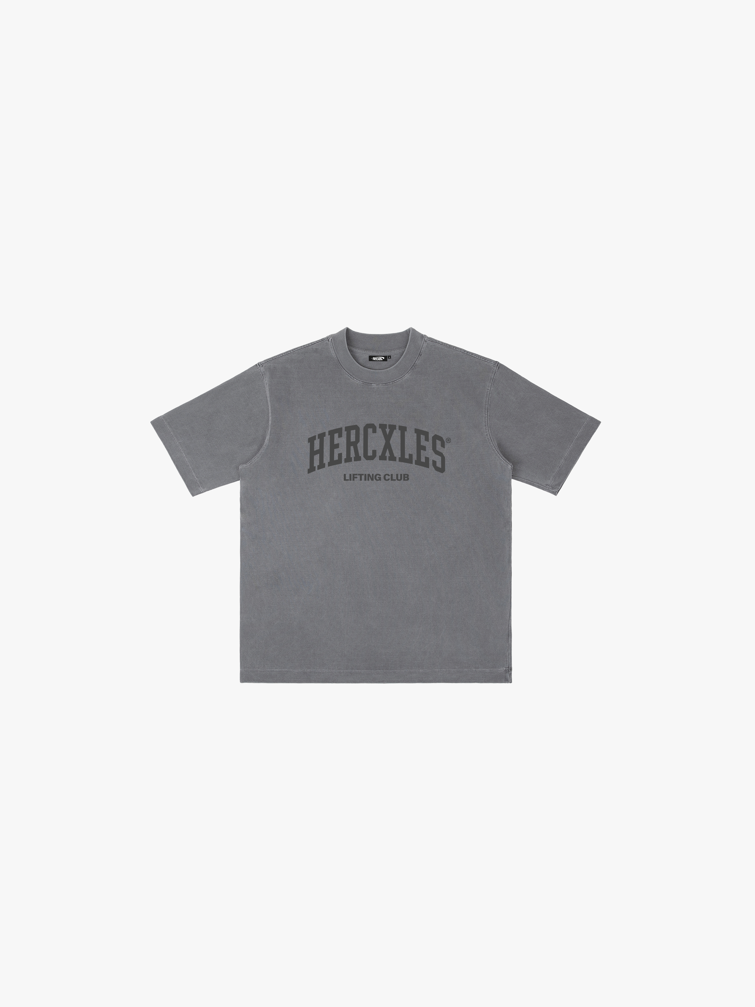 HERCXLES Lifting Club Vintage Oversized T-Shirt - Grey front