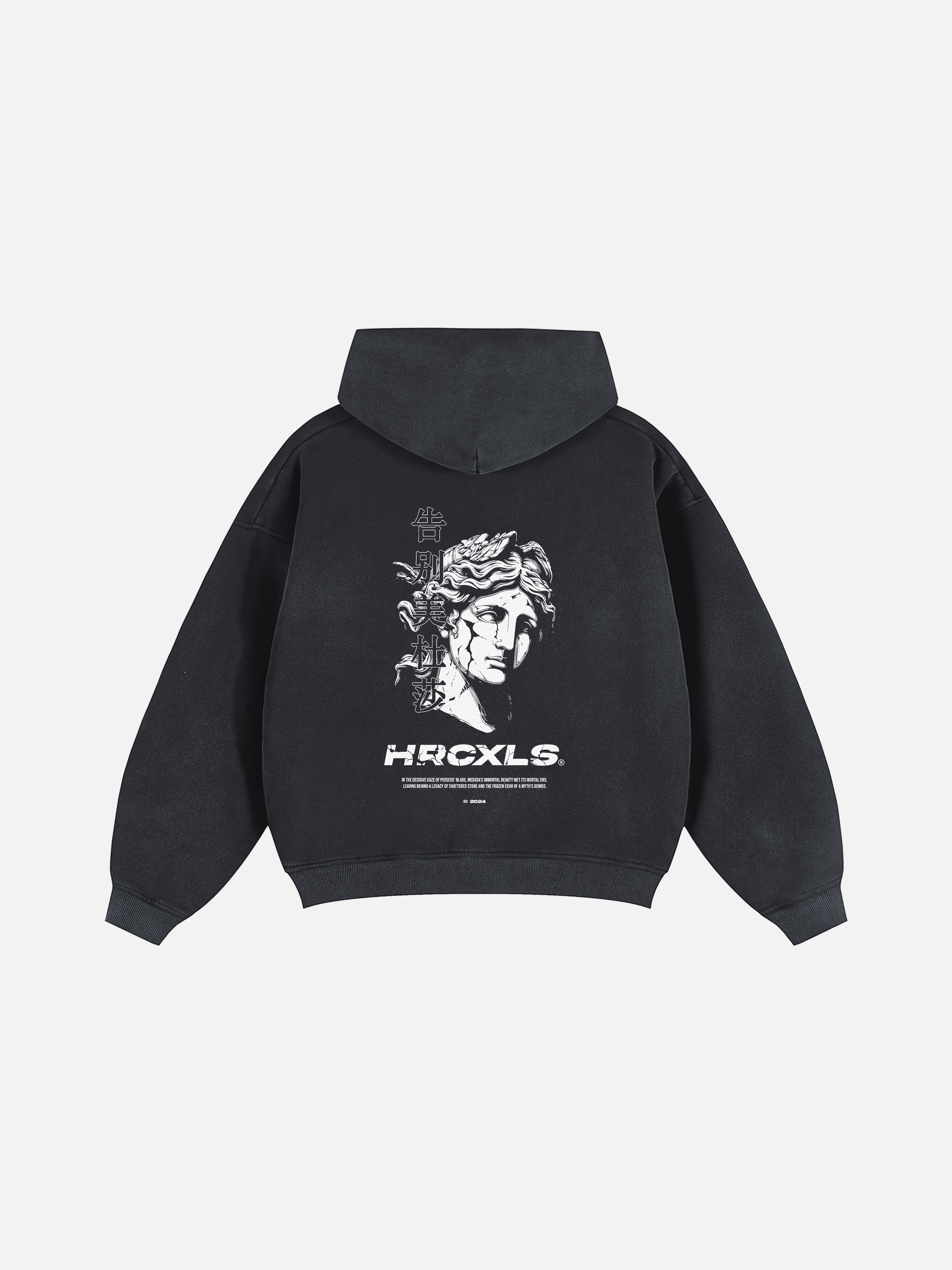 Medusa faded oversized zip-up hoodie