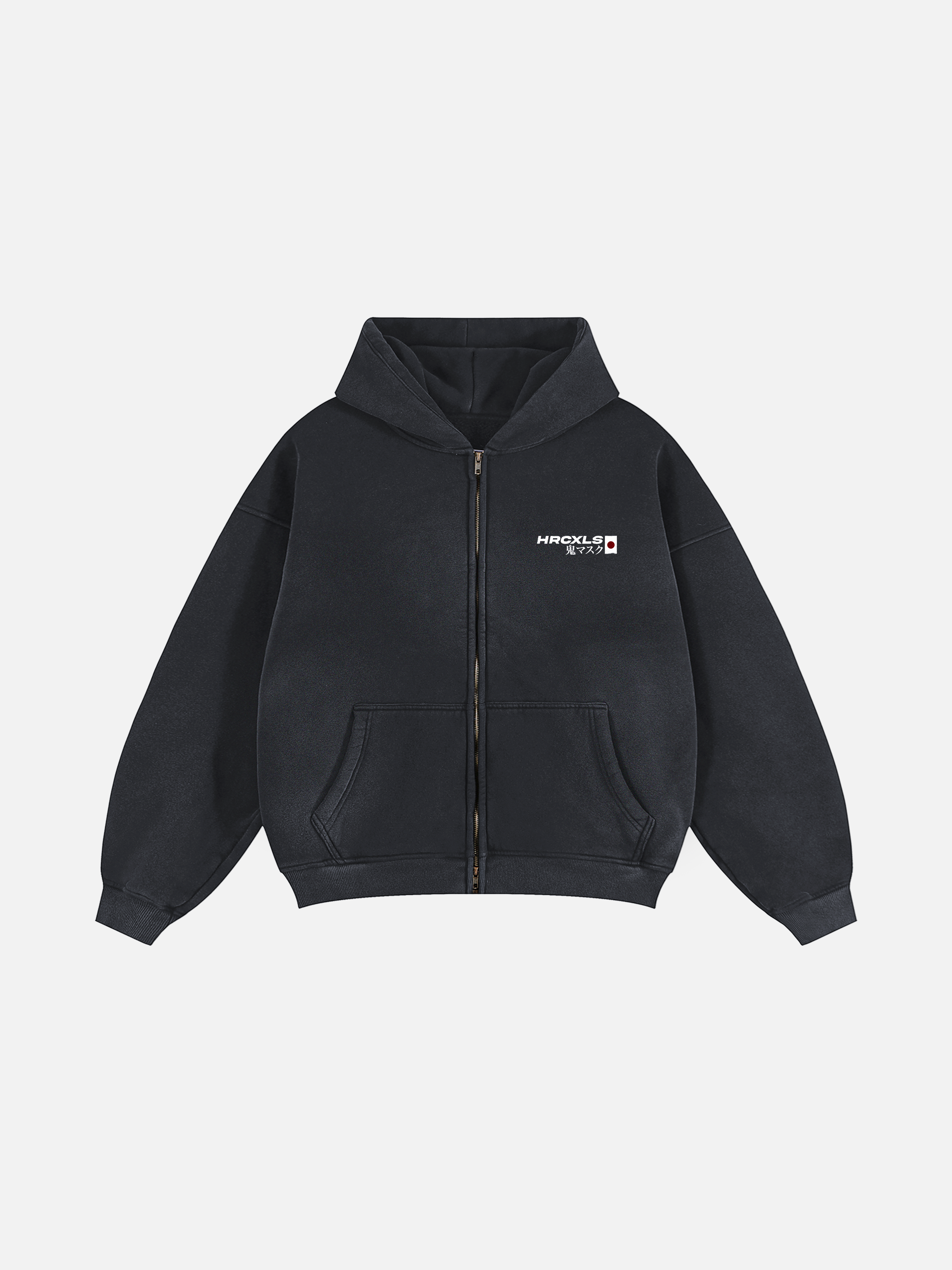 Oni faded oversized zip-up hoodie