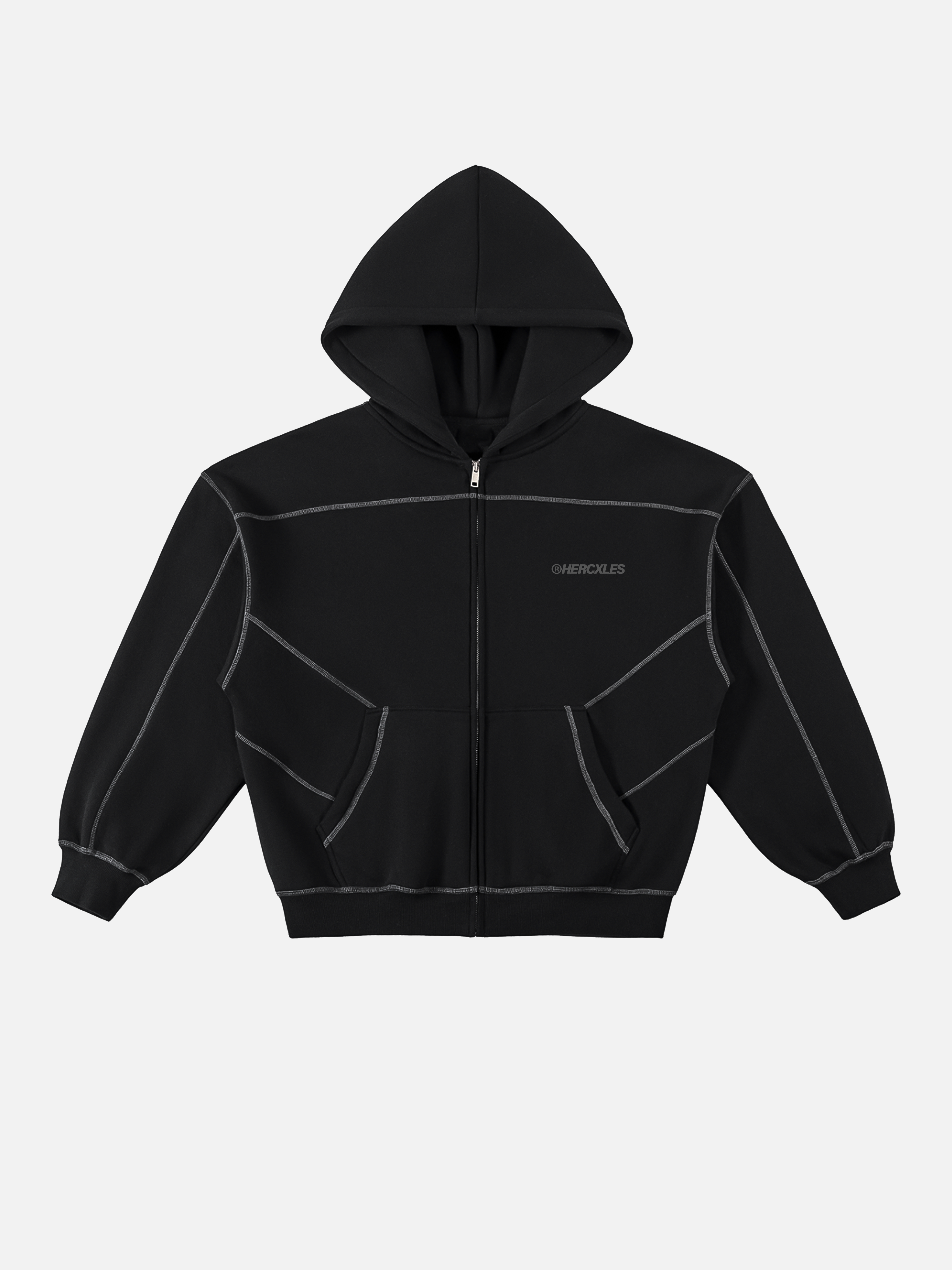 Hercxles Zip Boxy Hoodie