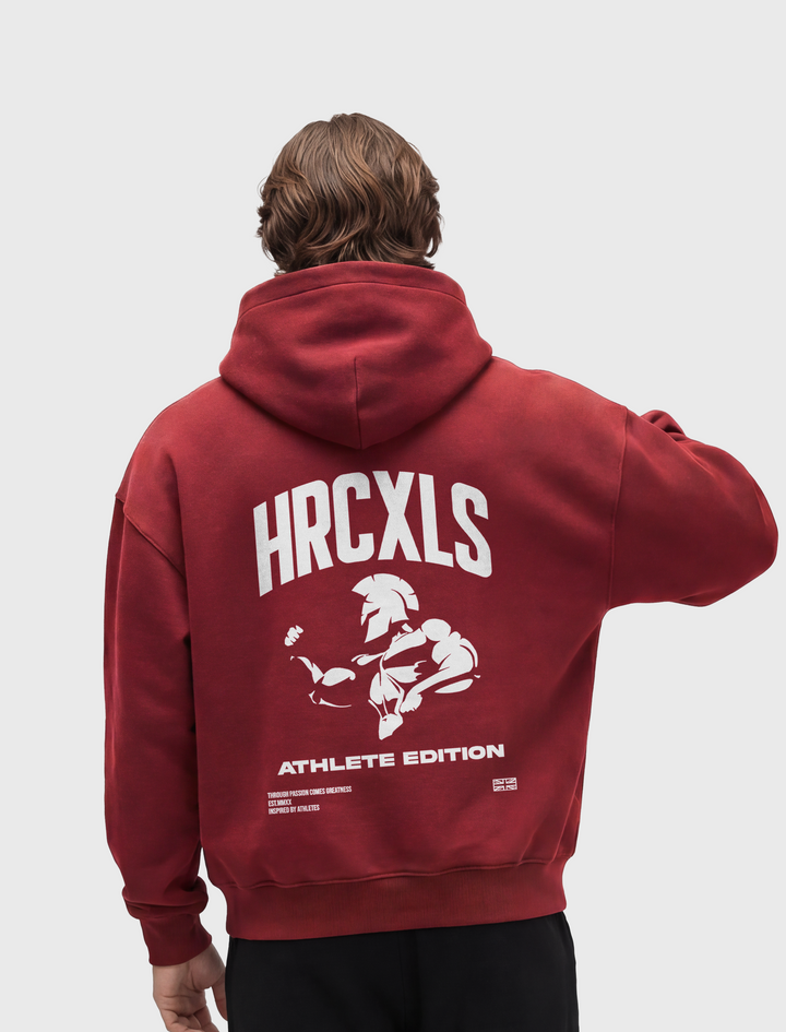 HERCXLES 2026: Athlete Edition Hoodie - Red model back