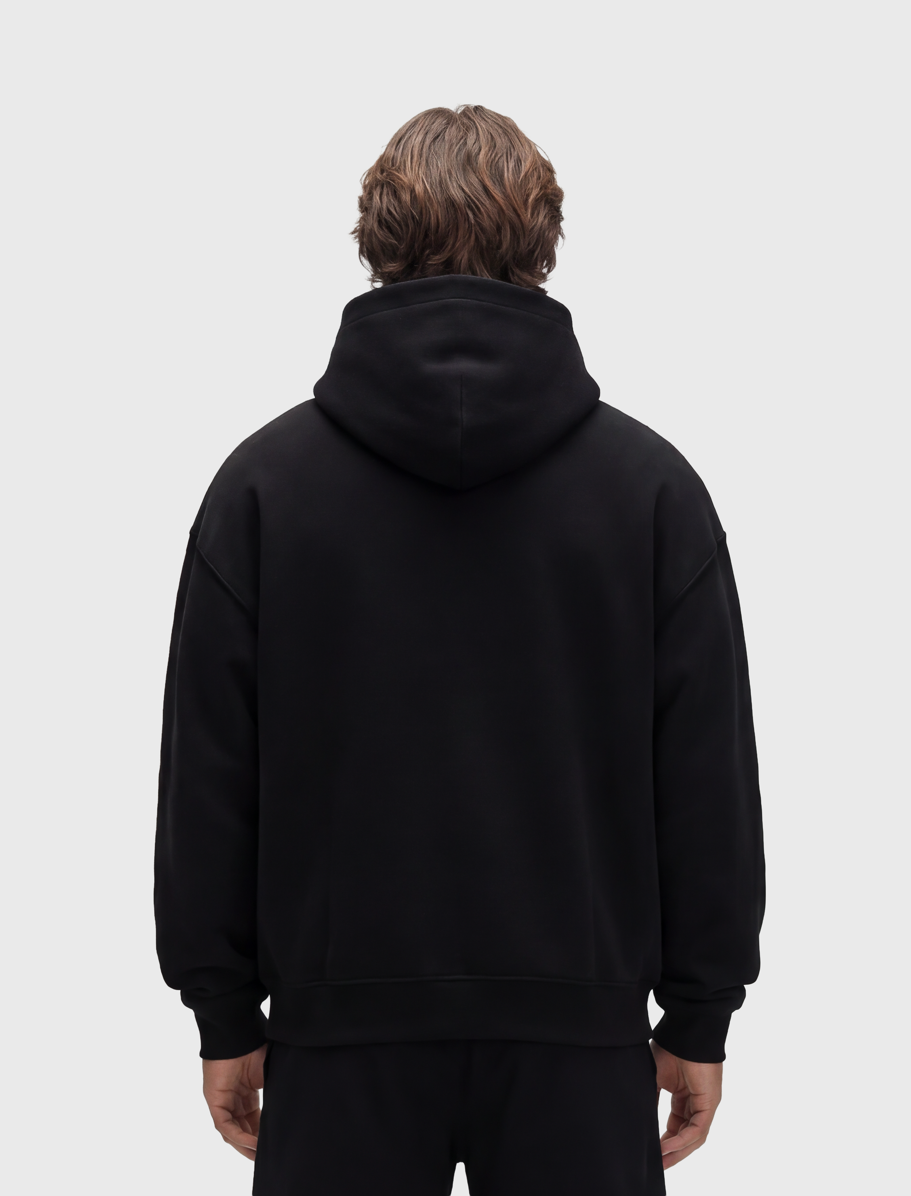 HERCXLES 2026: Running Zip Hoodie - Black model back
