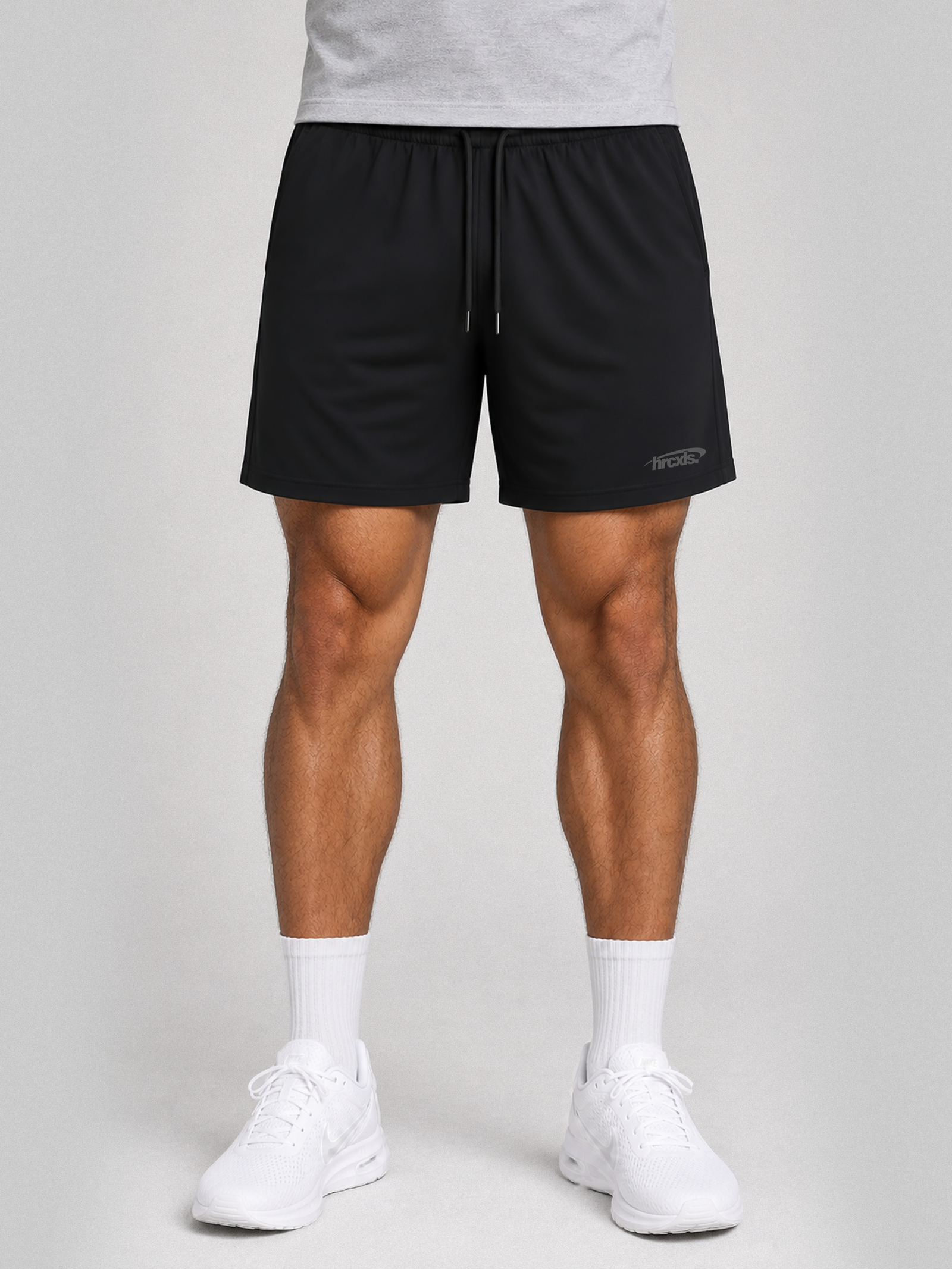 HCX feature detail: Sport Drawstring Shorts - Black model