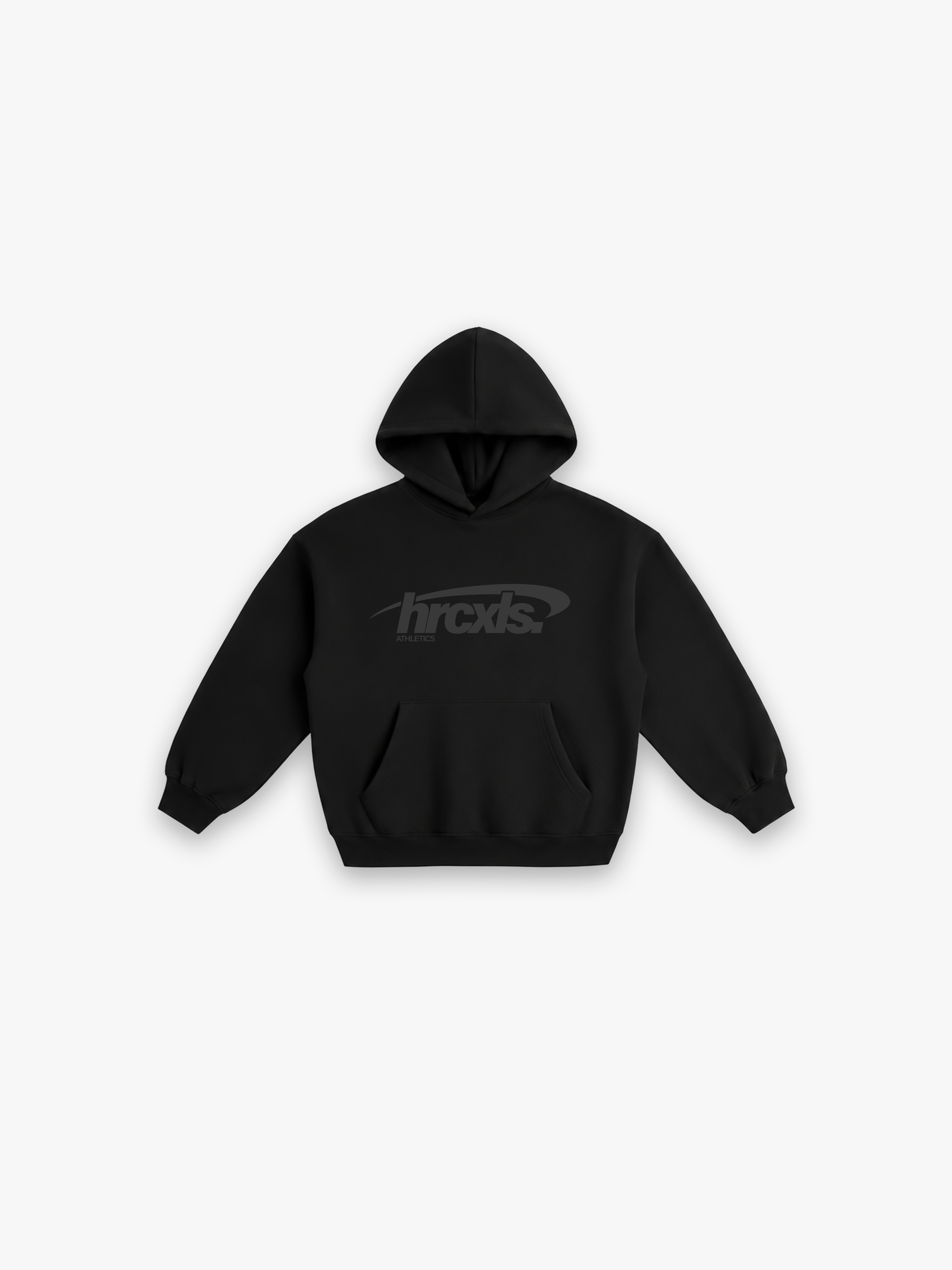HERCXLES Sport Oversized Hoodie - Black front flatlay