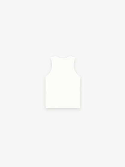 HERCXLES 2026: Sport Ribbed Tank Top - White back