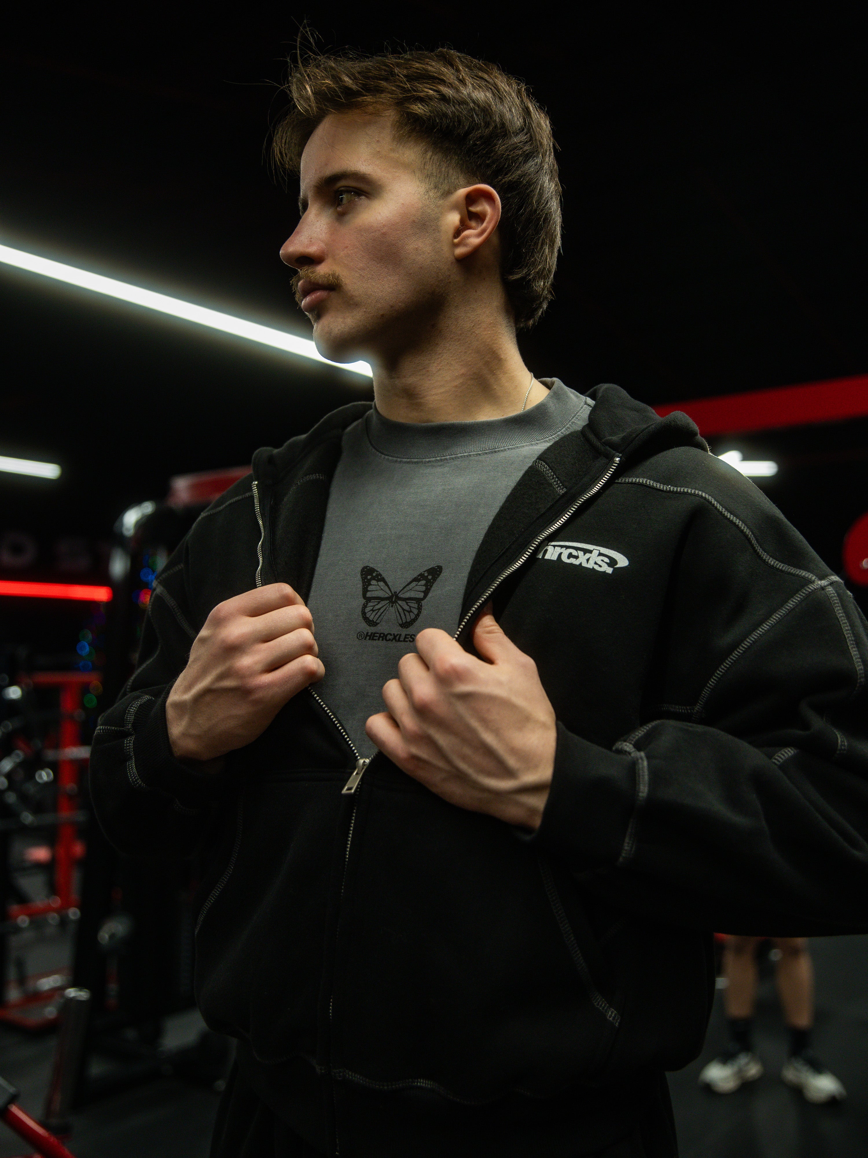 Sport Zip Boxy Hoodie