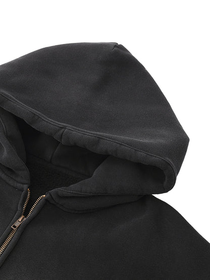 Venom faded oversized zip-up hoodie