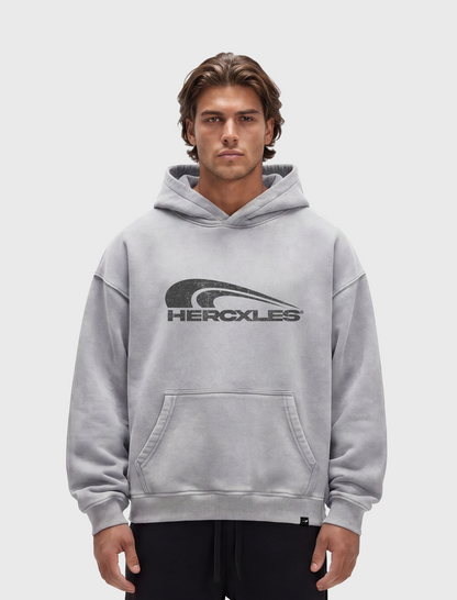 HERCXLES Rush Hoodie - Light Gray model front