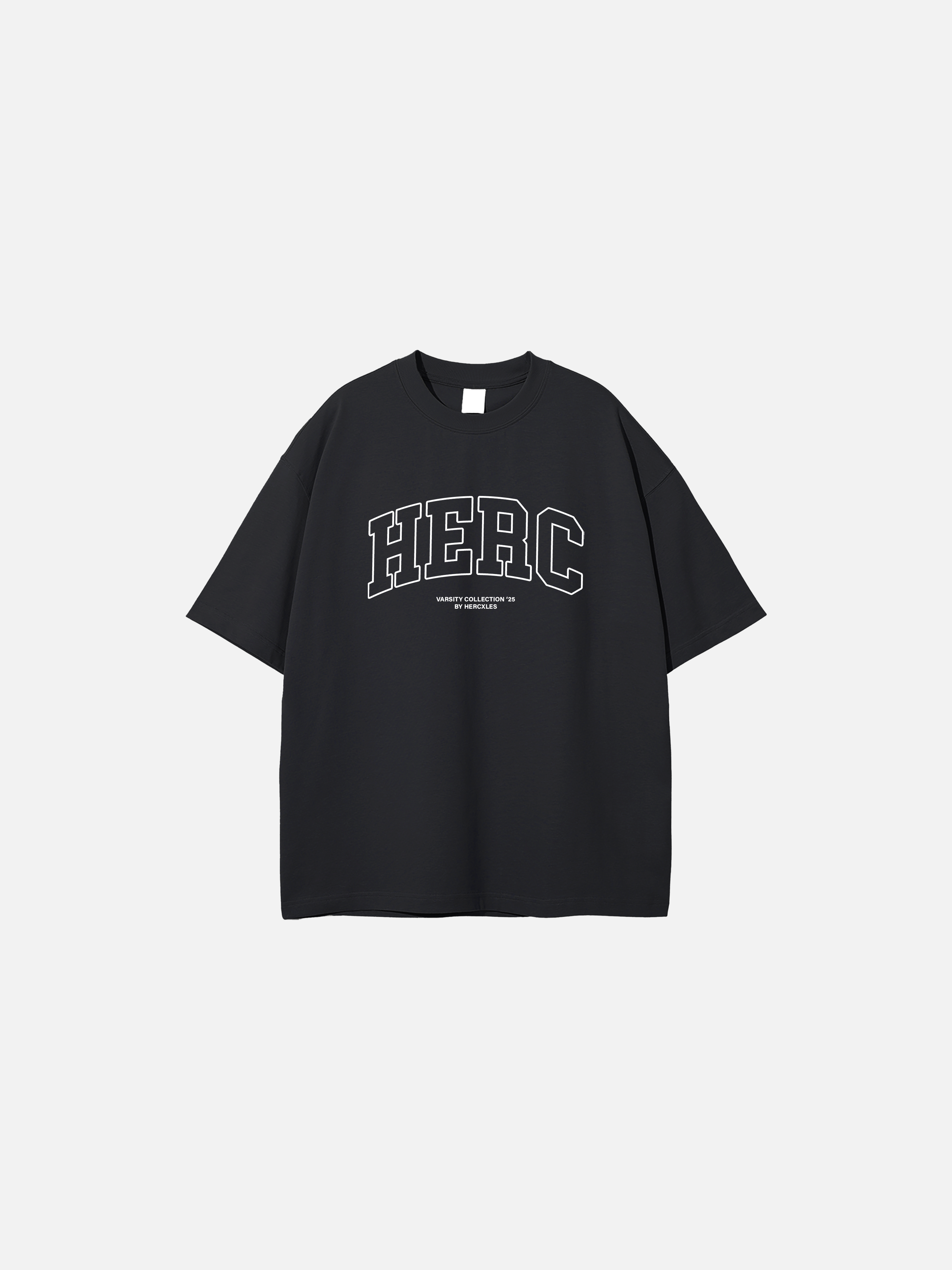 Varsity outline light oversized t-shirt