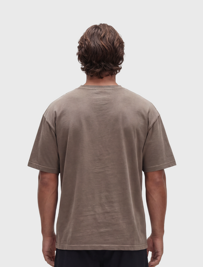 HERCXLES Rush Vintage T-Shirt in Coffee - model back