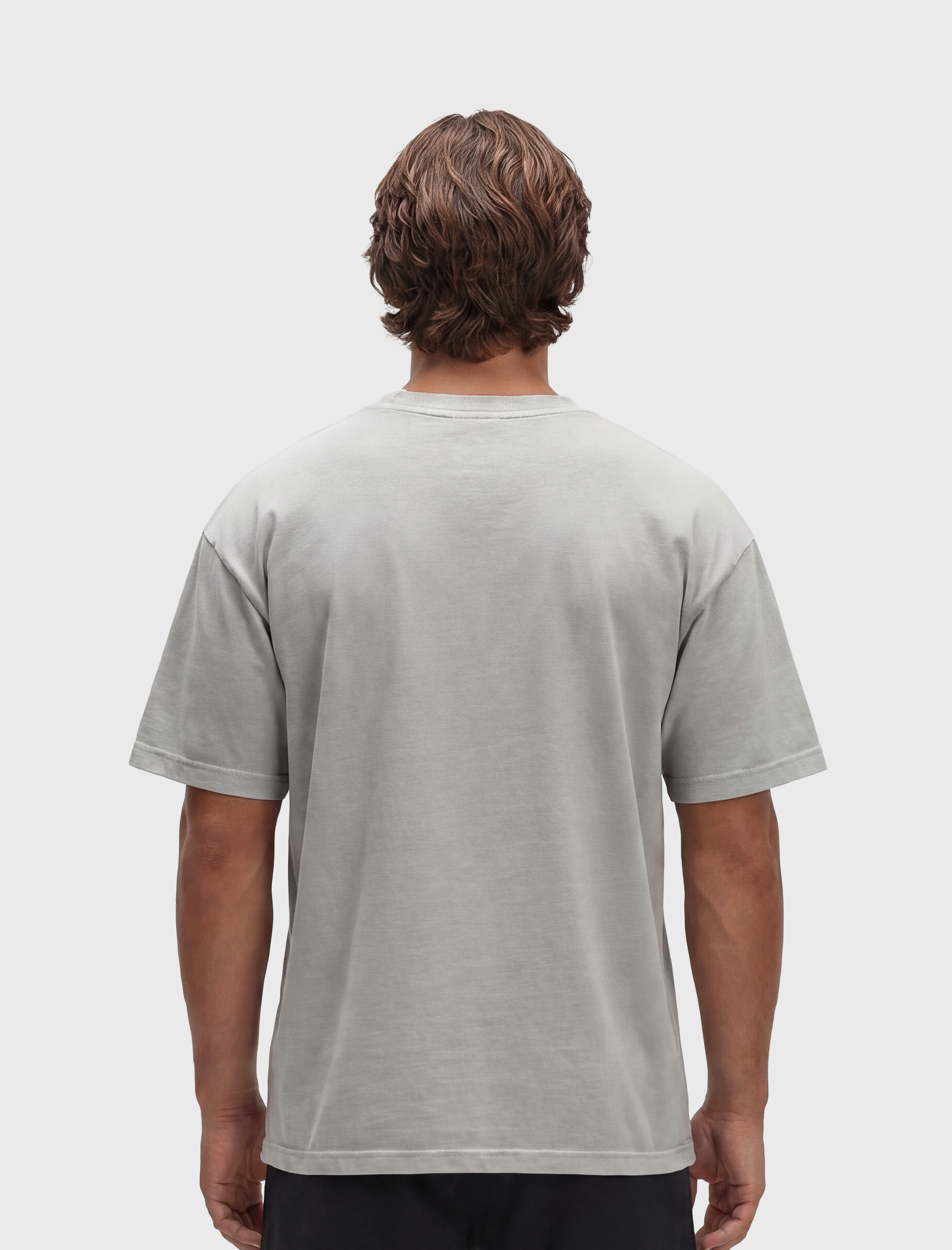 HERCXLES 2026: Vintage Wash T-Shirt - Light Grey model back