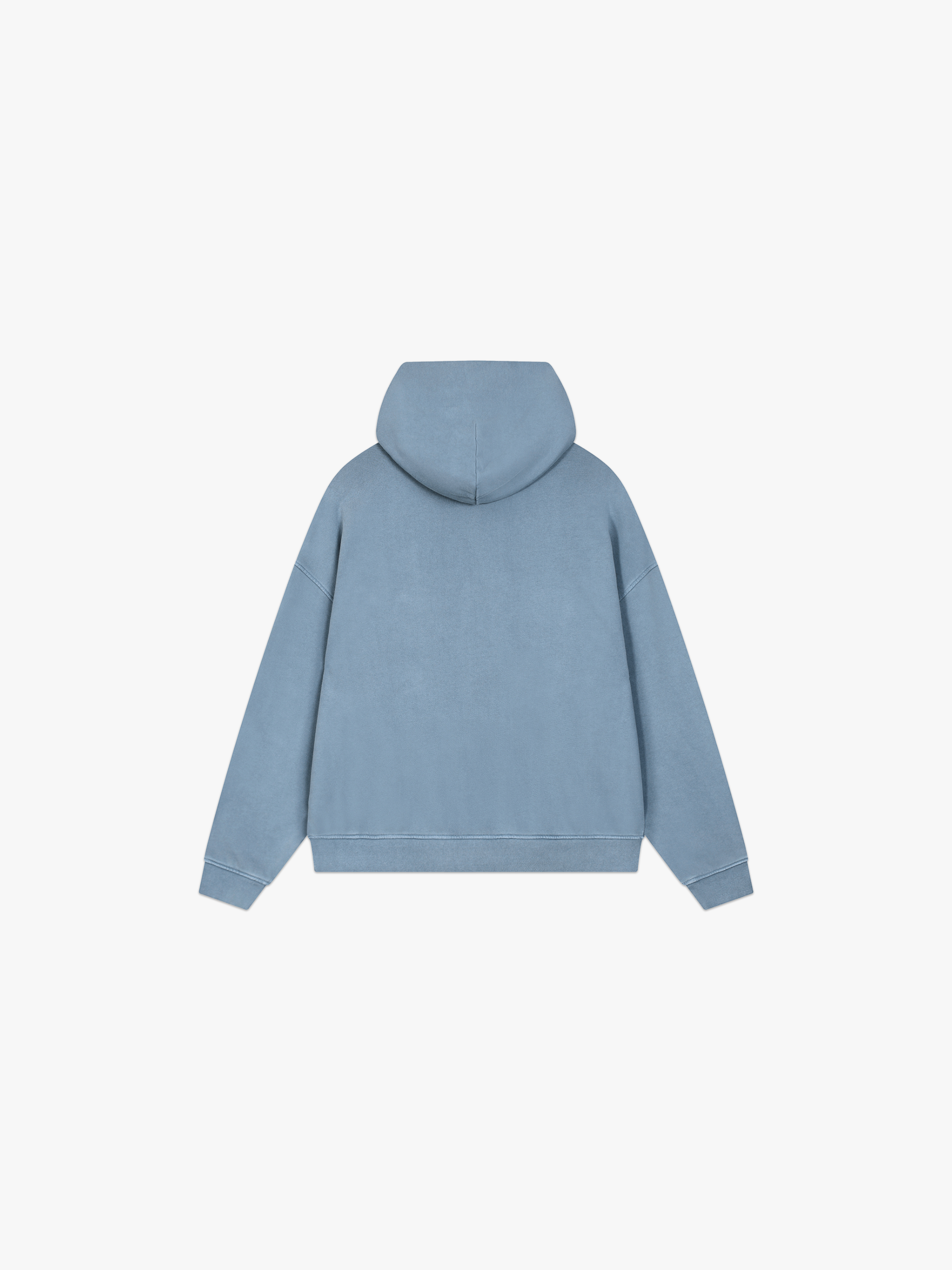 HERCXLES Lifting Club Vintage Wash Hoodie - Washed Blue back flat lay