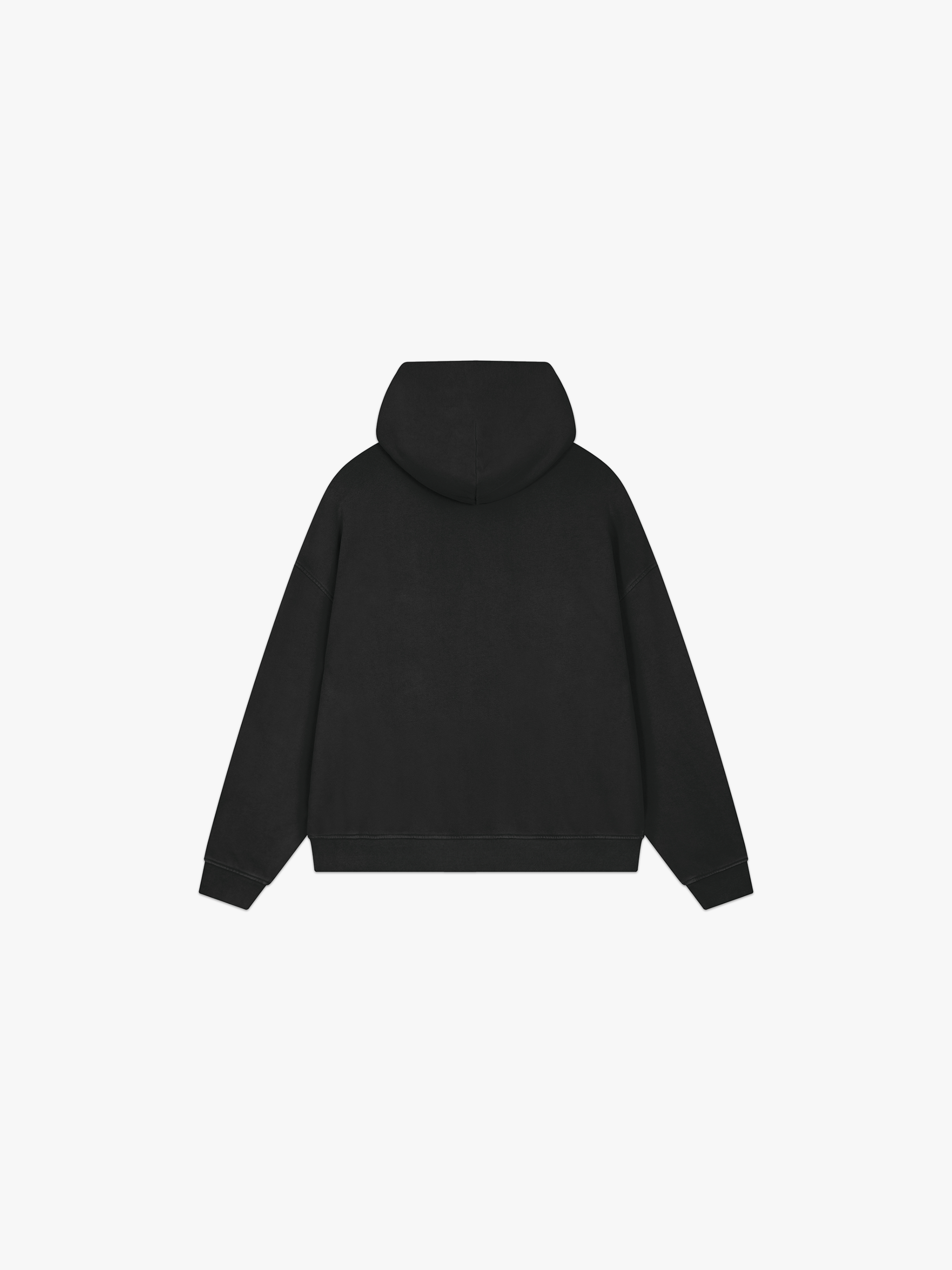 HERCXLES Lifting Club Vintage Wash Hoodie - Black back flat lay