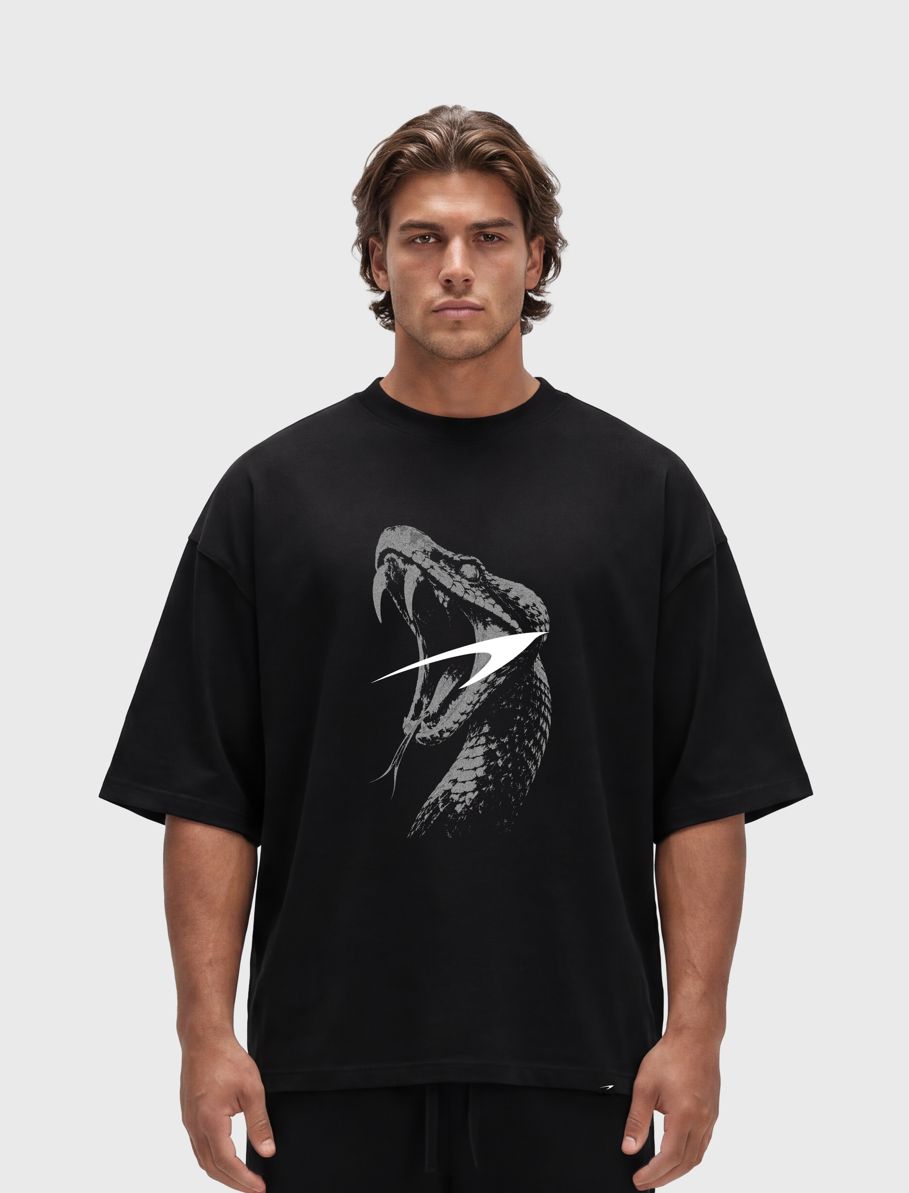 HERCXLES 2026: Viper Giant T-Shirt - Black model front