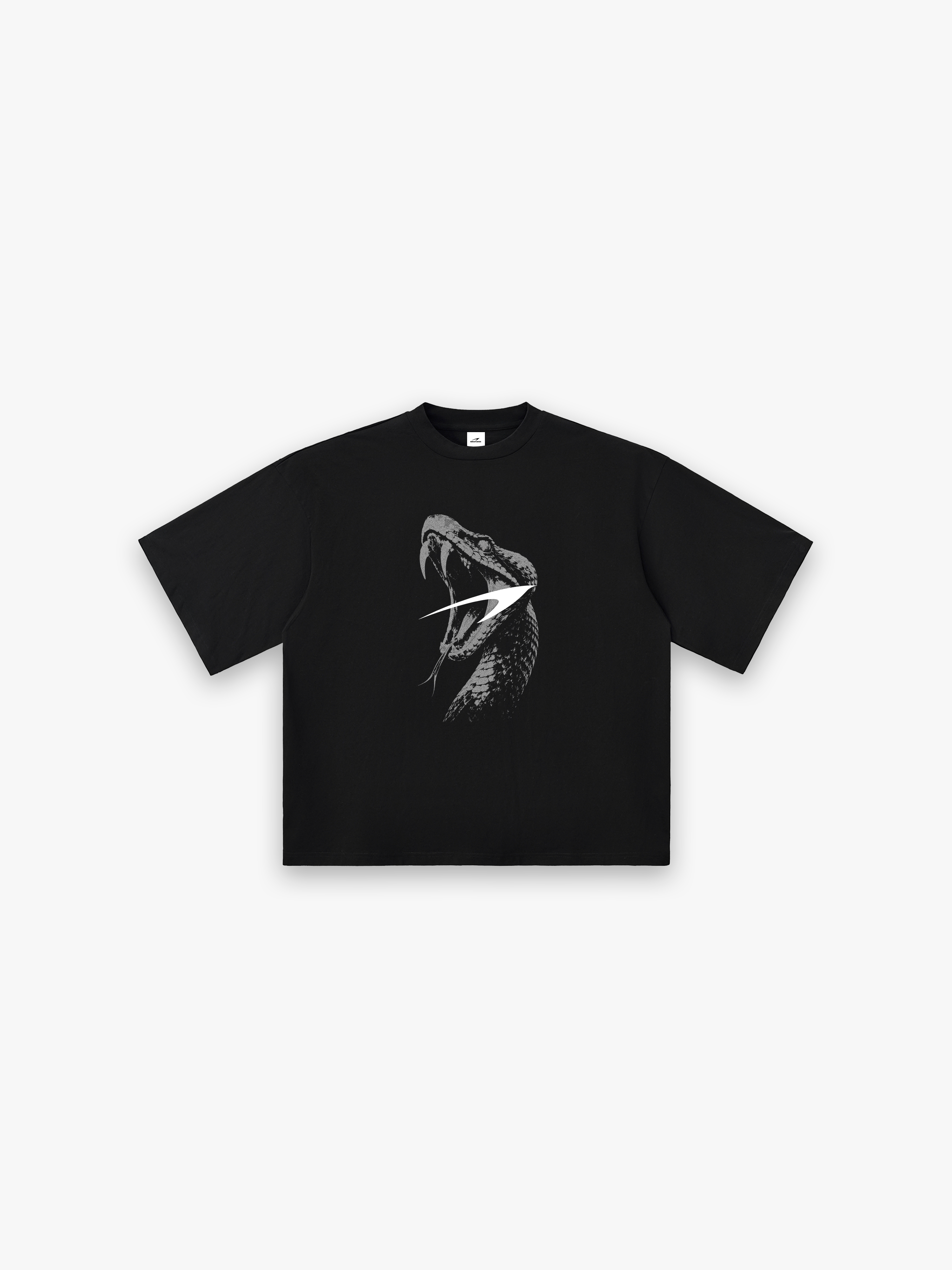 Viper Oversized T-Shirt - Black flat lay front