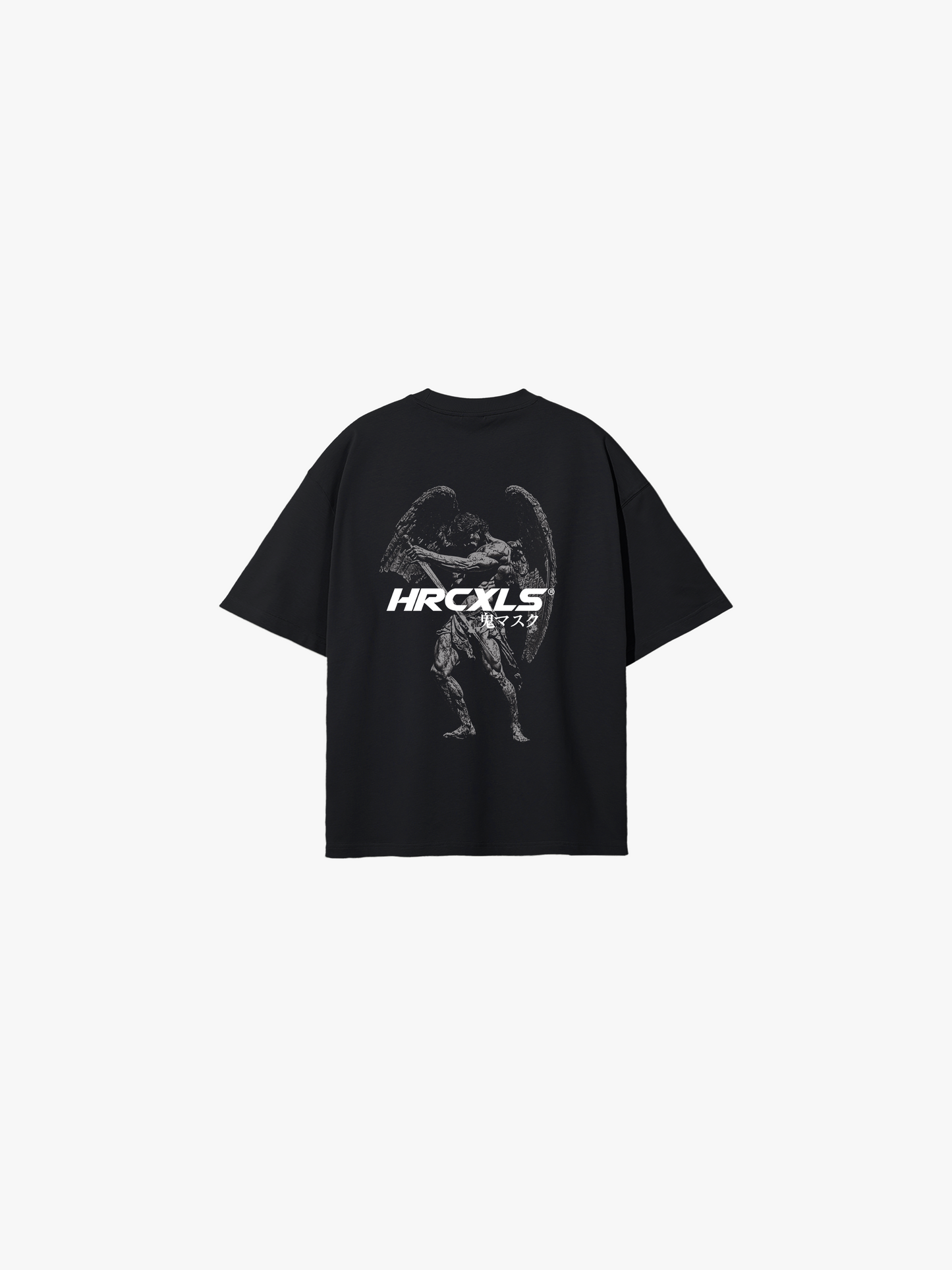 War Angel Oversized T-Shirt - Black flat lay back