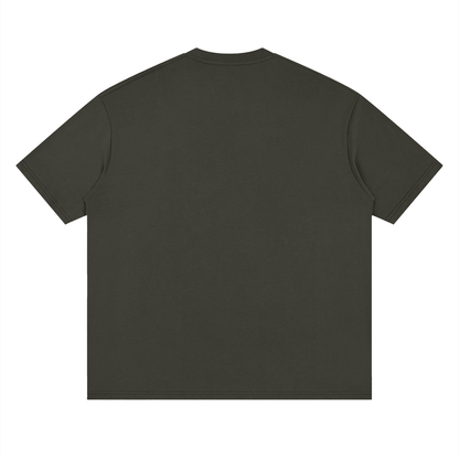 HERCXLES Vintage Athlete Oversized T-Shirt in Dark Grey - plain back flat lay
