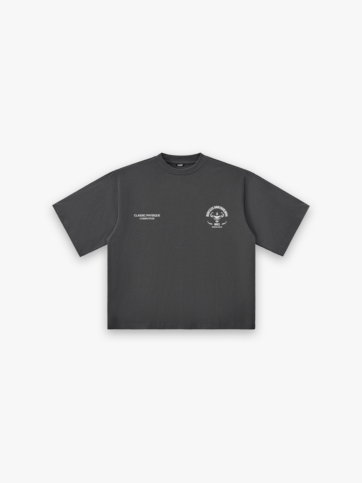 Worldwide HUGE T-Shirt - Grey / White front flat lay