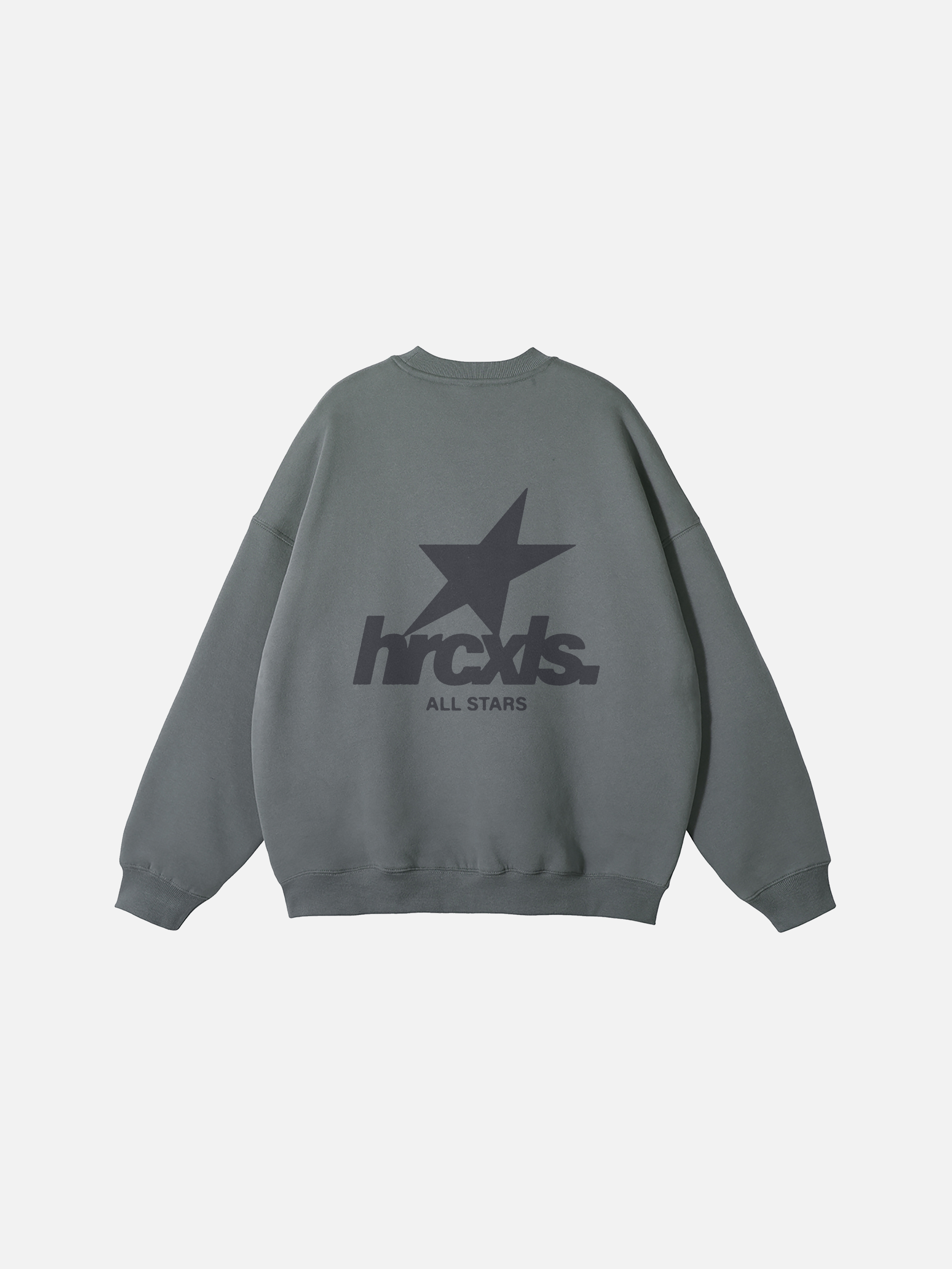 grey oversized sweatshirt with all stars print