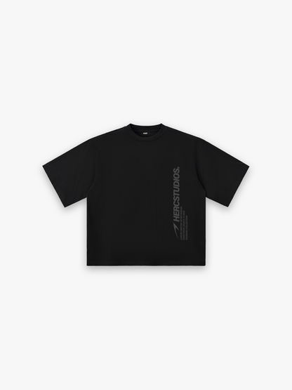 HERCSTUDIOS HUGE T-Shirt - Tonal Black front flat lay