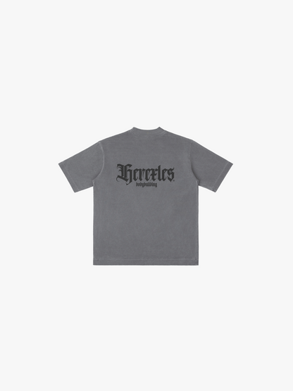 HERCXLES Bodybuilding Vintage T-Shirt in Vintage Grey - back flat lay