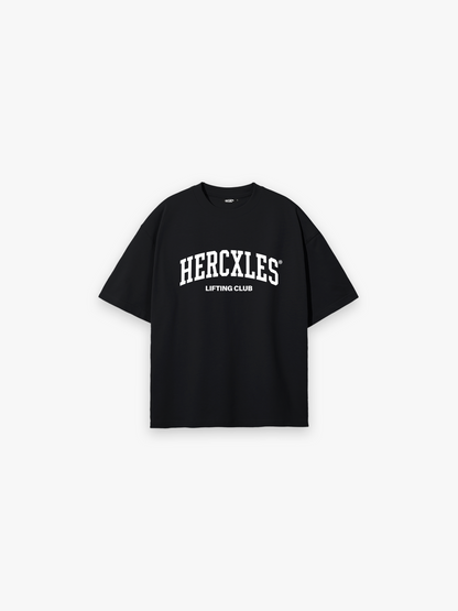 Lifting Club Oversized T-Shirt - Black front flat lay