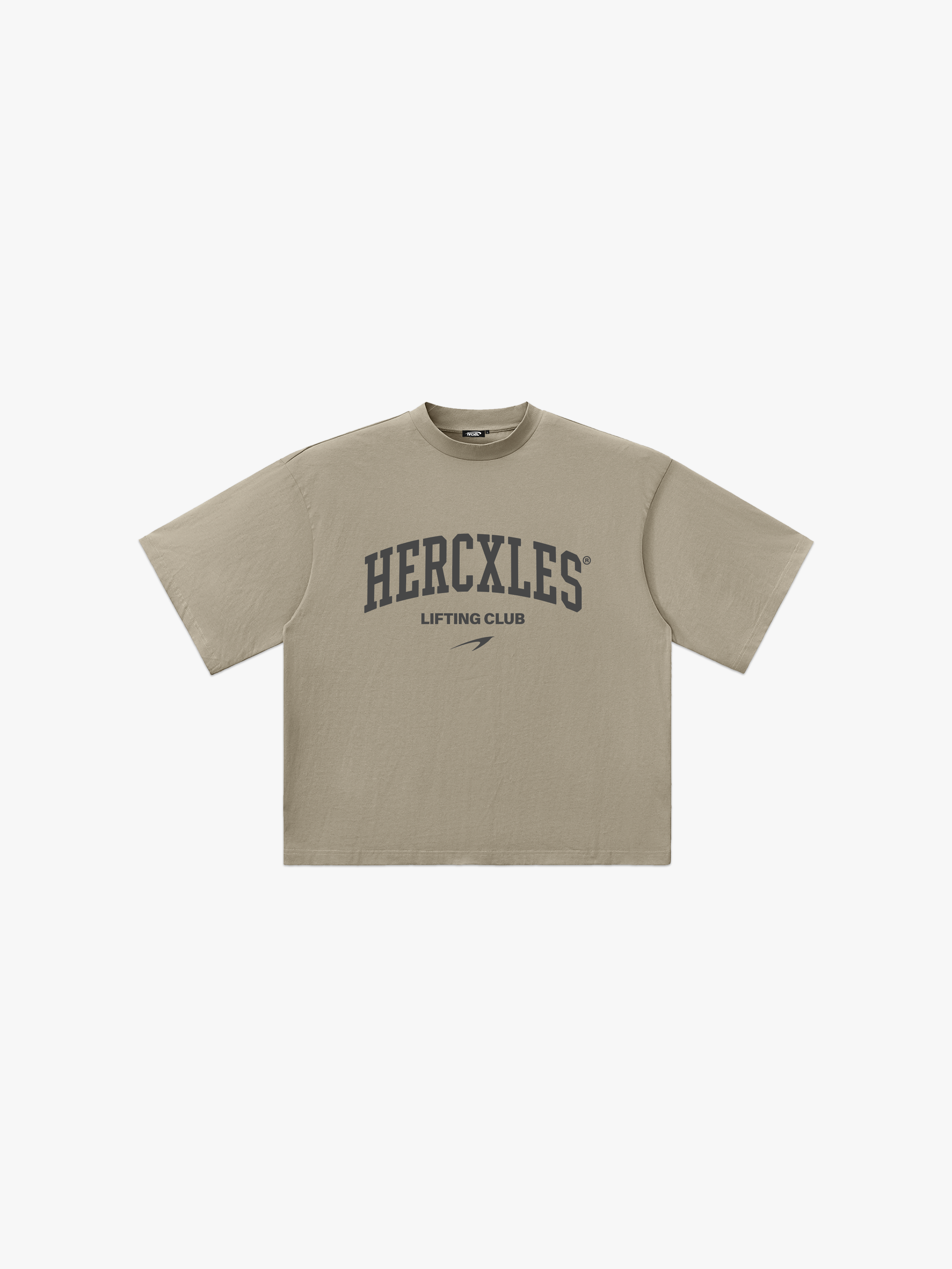 Lifting Club HUGE T-Shirt - Khaki front flat lay