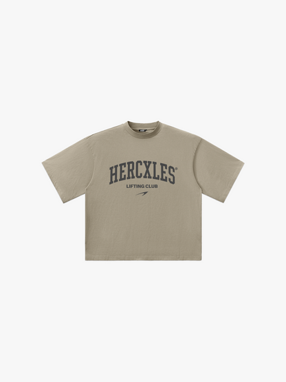 Lifting Club HUGE T-Shirt - Khaki front flat lay