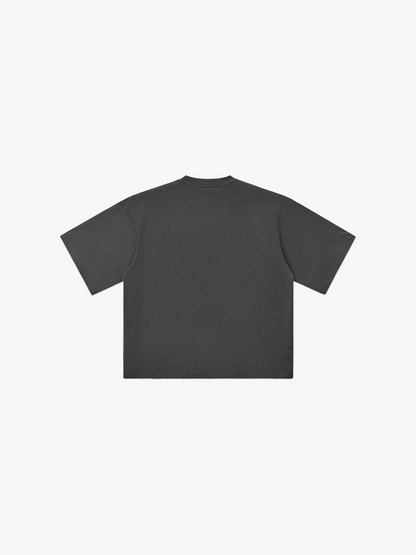 Lifting Club HUGE T-Shirt - Grey / Black back flat lay