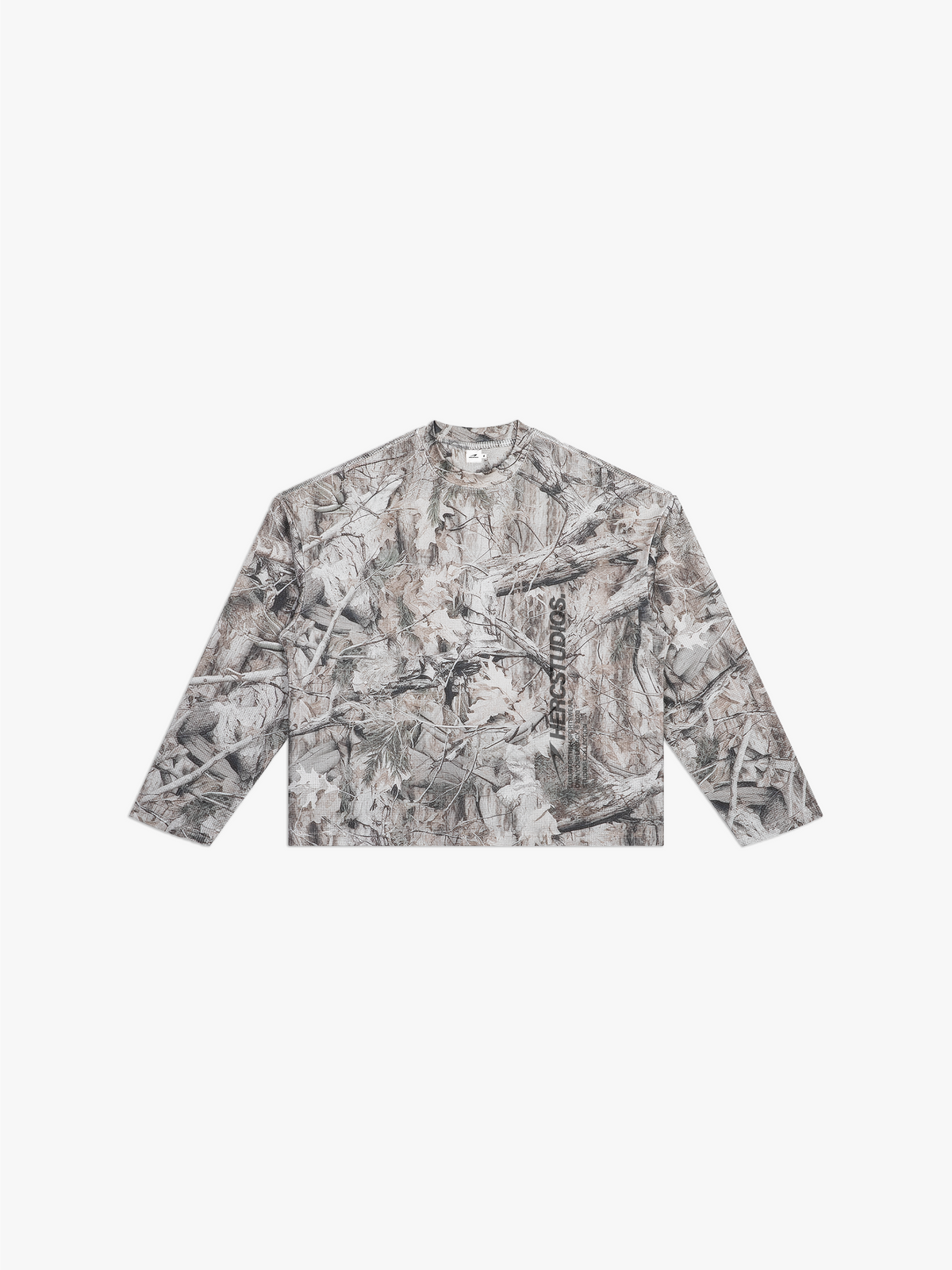 HERCSTUDIOS CAMO LONG SLEEVE - Tree Camo front flat lay