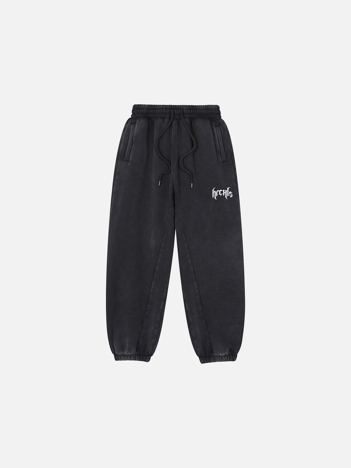 Gothic Oversized Sweatpants - Black flat lay front