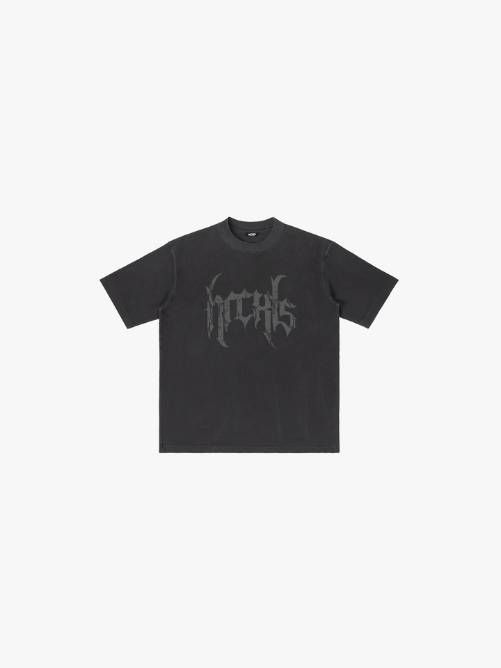 Grunge Heavyweight T-shirt - Black flat lay front