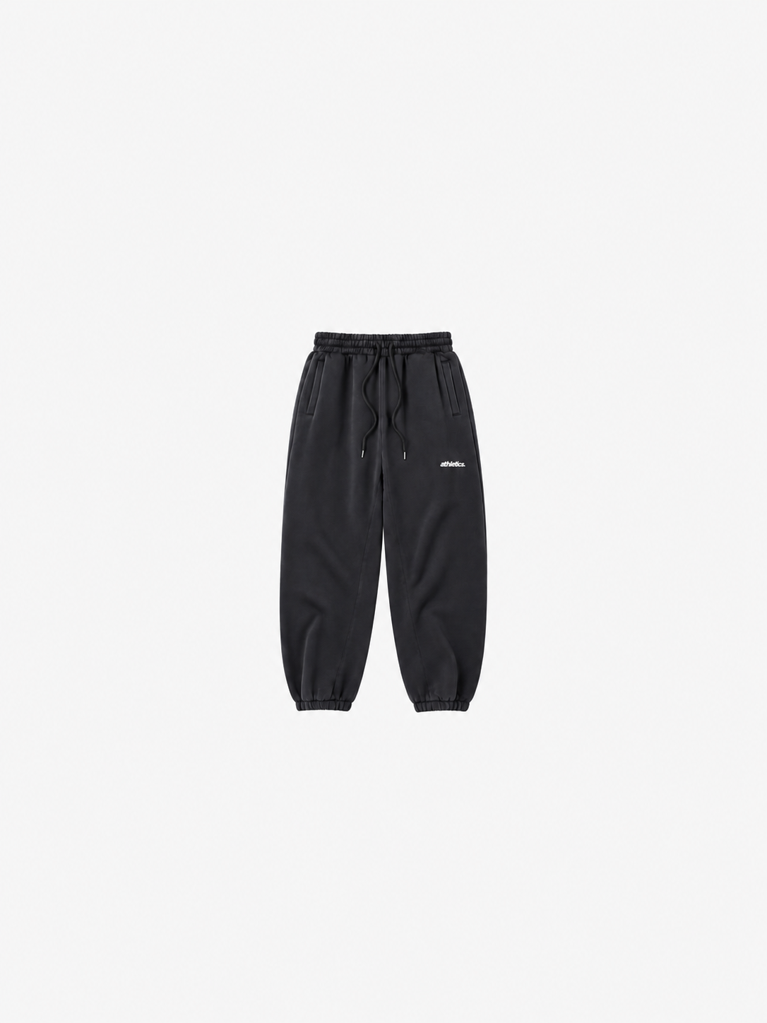 Athletics Oversized Sweatpants - Black front flatlay no shadow