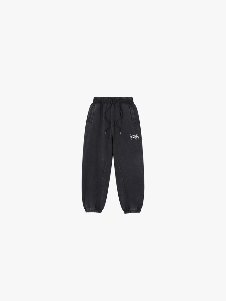 Gothic Oversized Sweatpants - Black flat lay front
