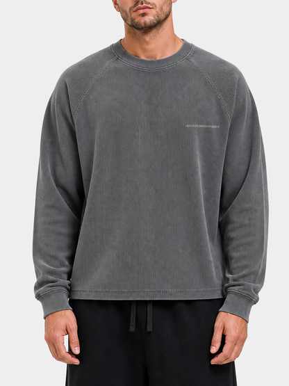 HCX feature detail: Studios Waffle Long Sleeve - hcx studios waffle long sleeve grey