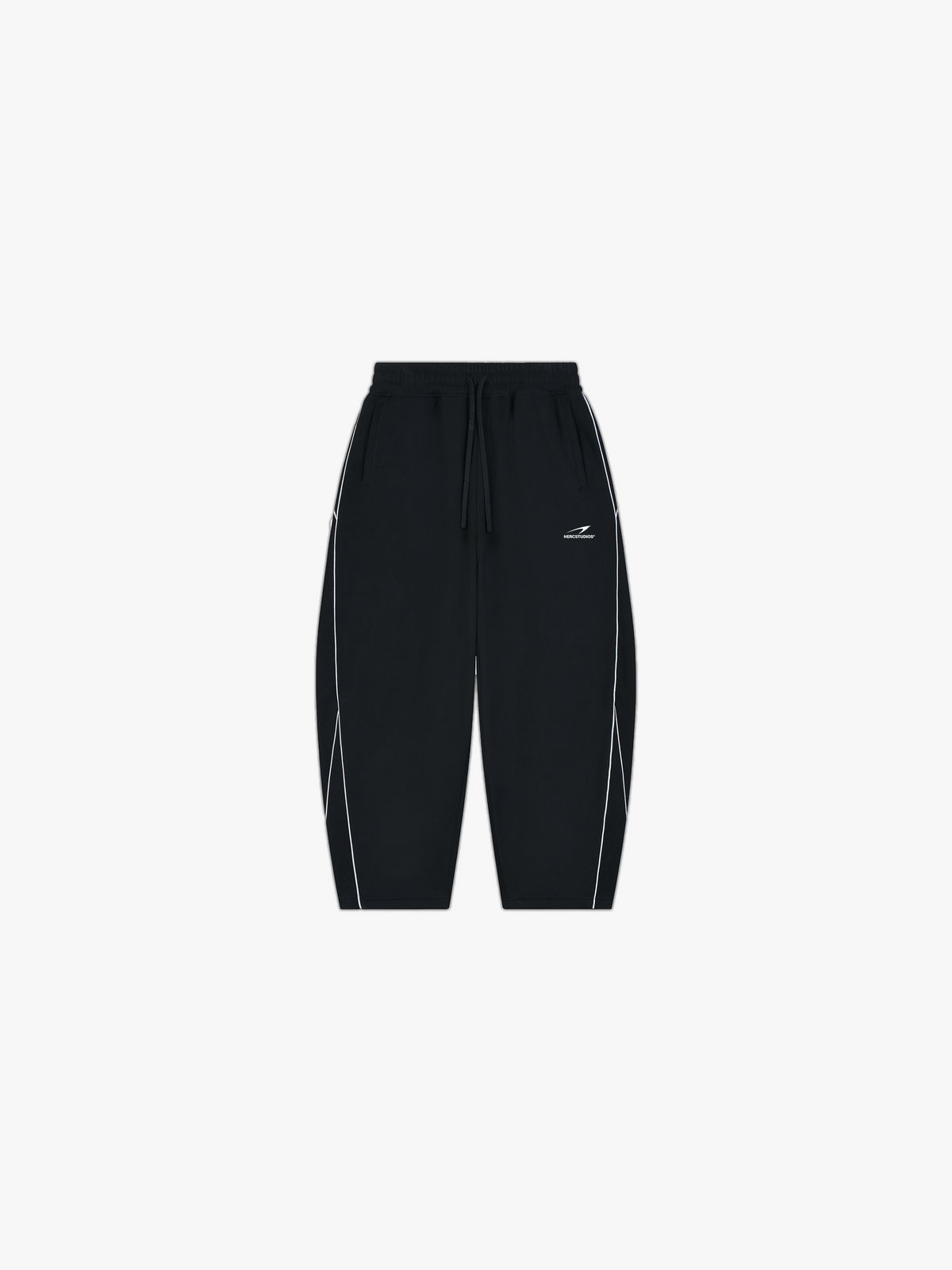 HERCSTUDIOS Reflective Sweatpants - Black front flat lay
