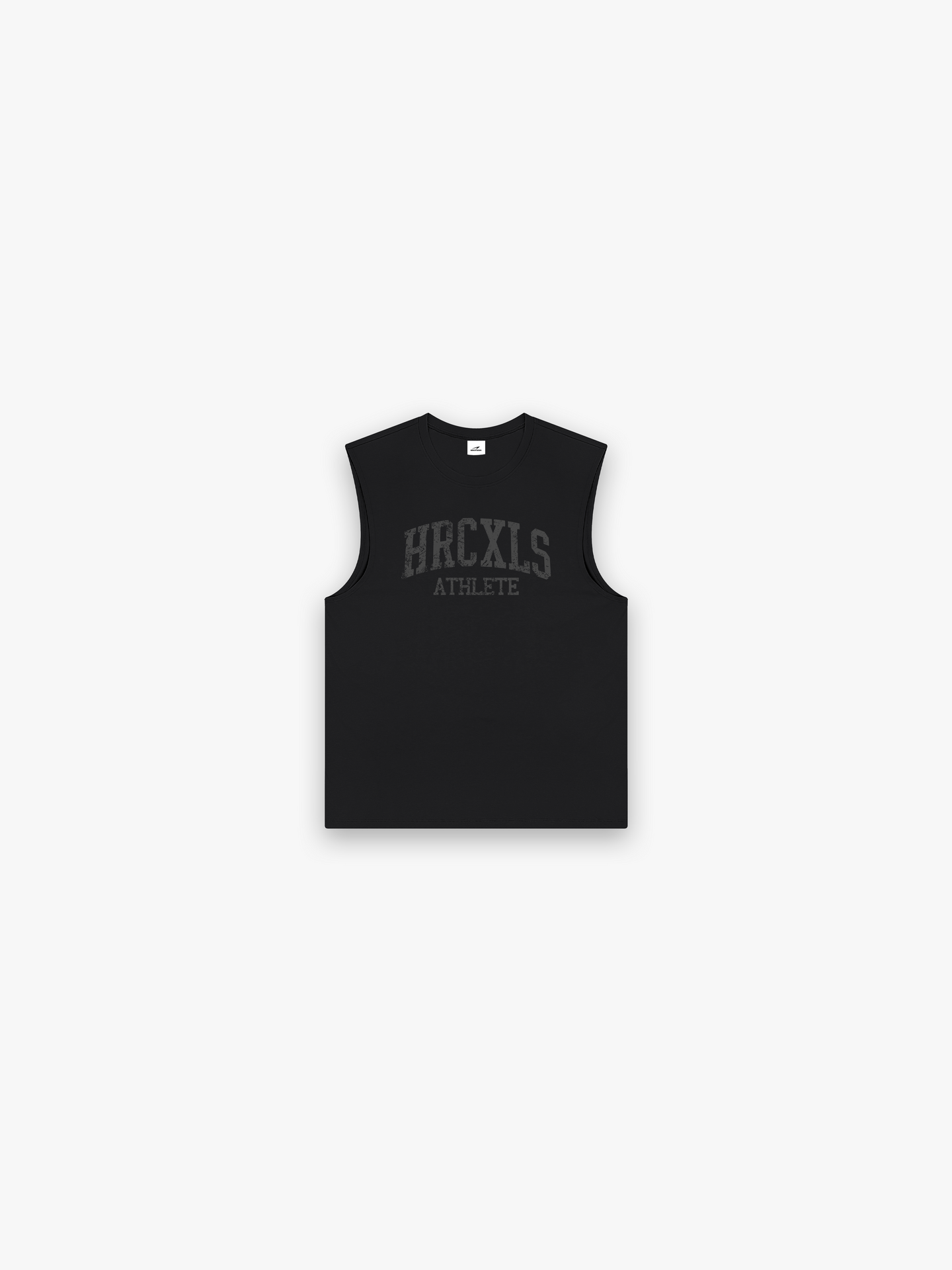 HERCXLES 2026: HRCXLS Athlete Cut Off - Black front flat lay