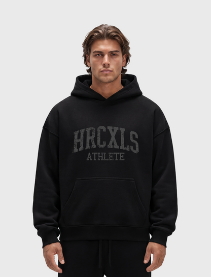 HERCXLES 2026: HRCXLS Athlete Oversized Hoodie - Black model front