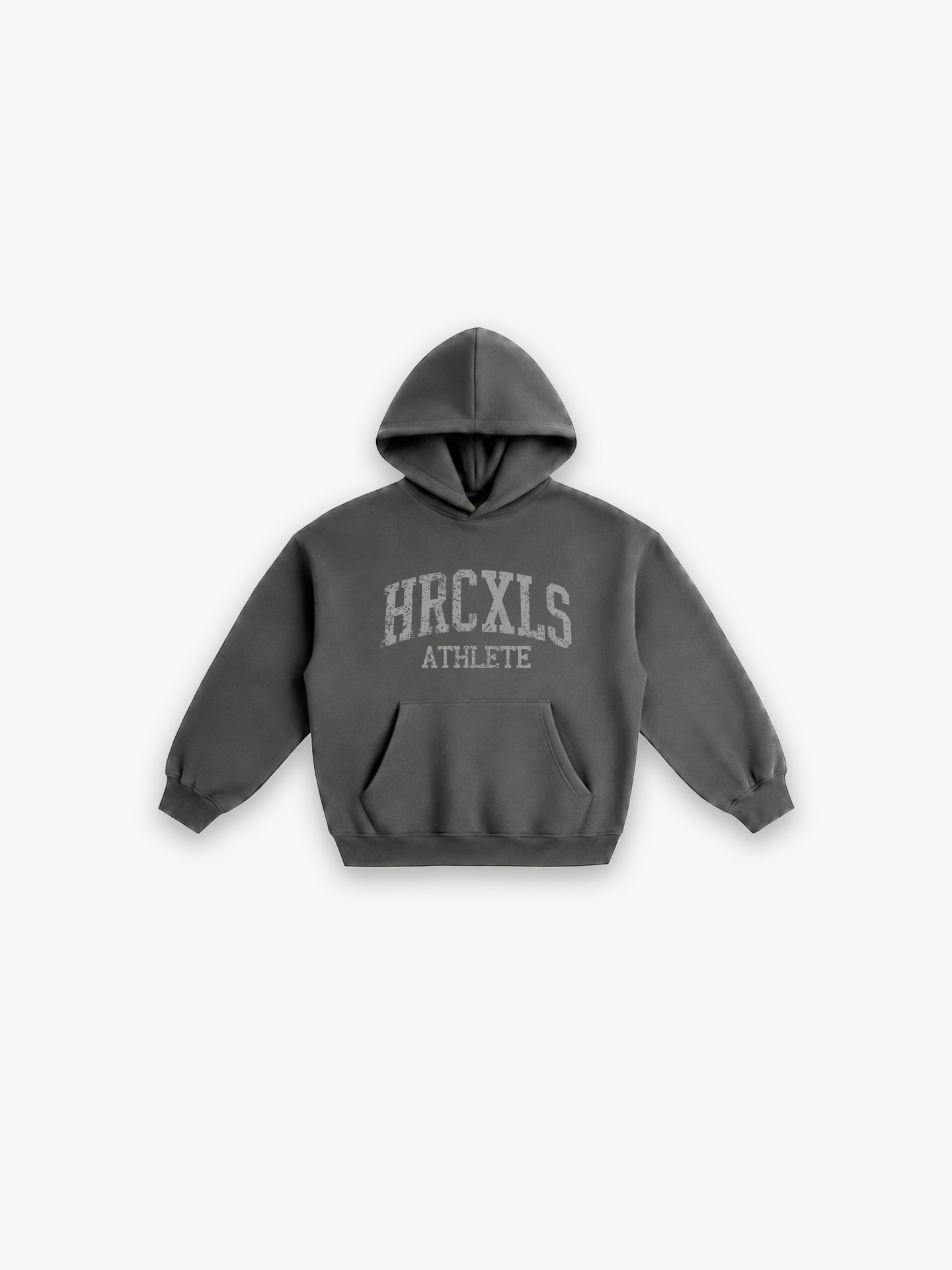 HERCXLES 2026: HRCXLS Athlete Oversized Hoodie - Dark Grey flat lay