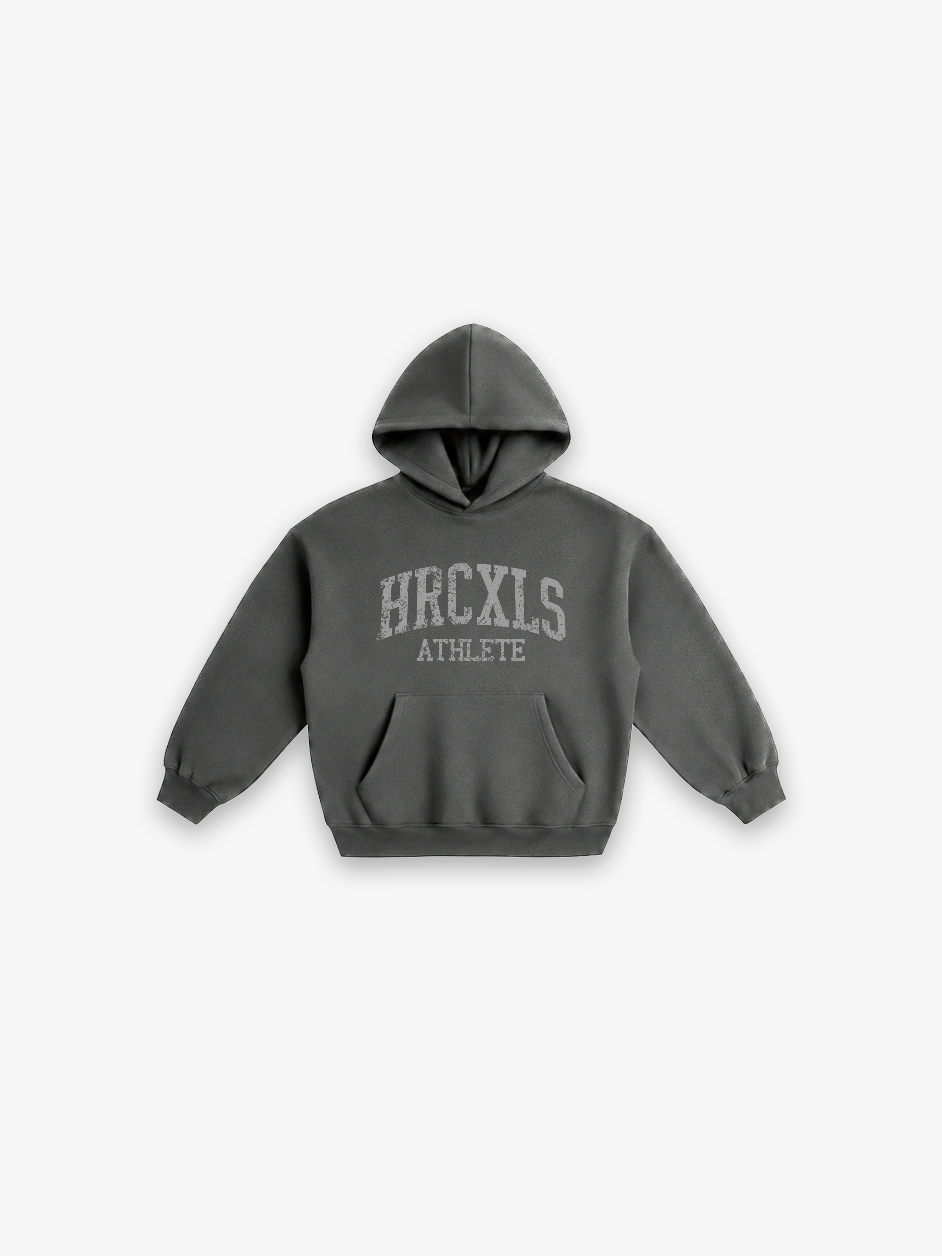 HERCXLES 2026: HRCXLS Athlete Oversized Hoodie - Dark Grey flat lay