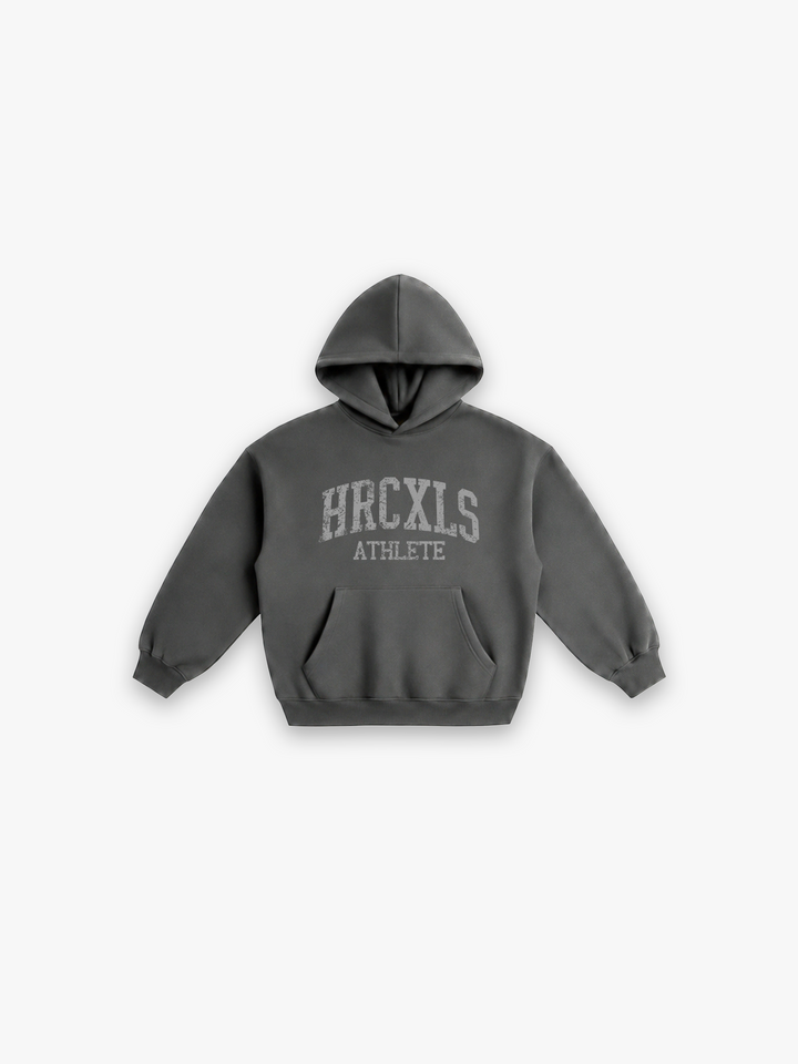 HERCXLES 2026: HRCXLS Athlete Oversized Hoodie - Dark Grey flat lay