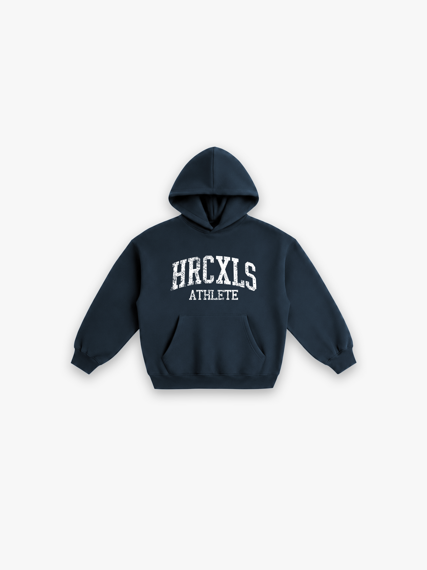 HERCXLES 2026: HRCXLS Athlete Oversized Hoodie - Navy flat lay