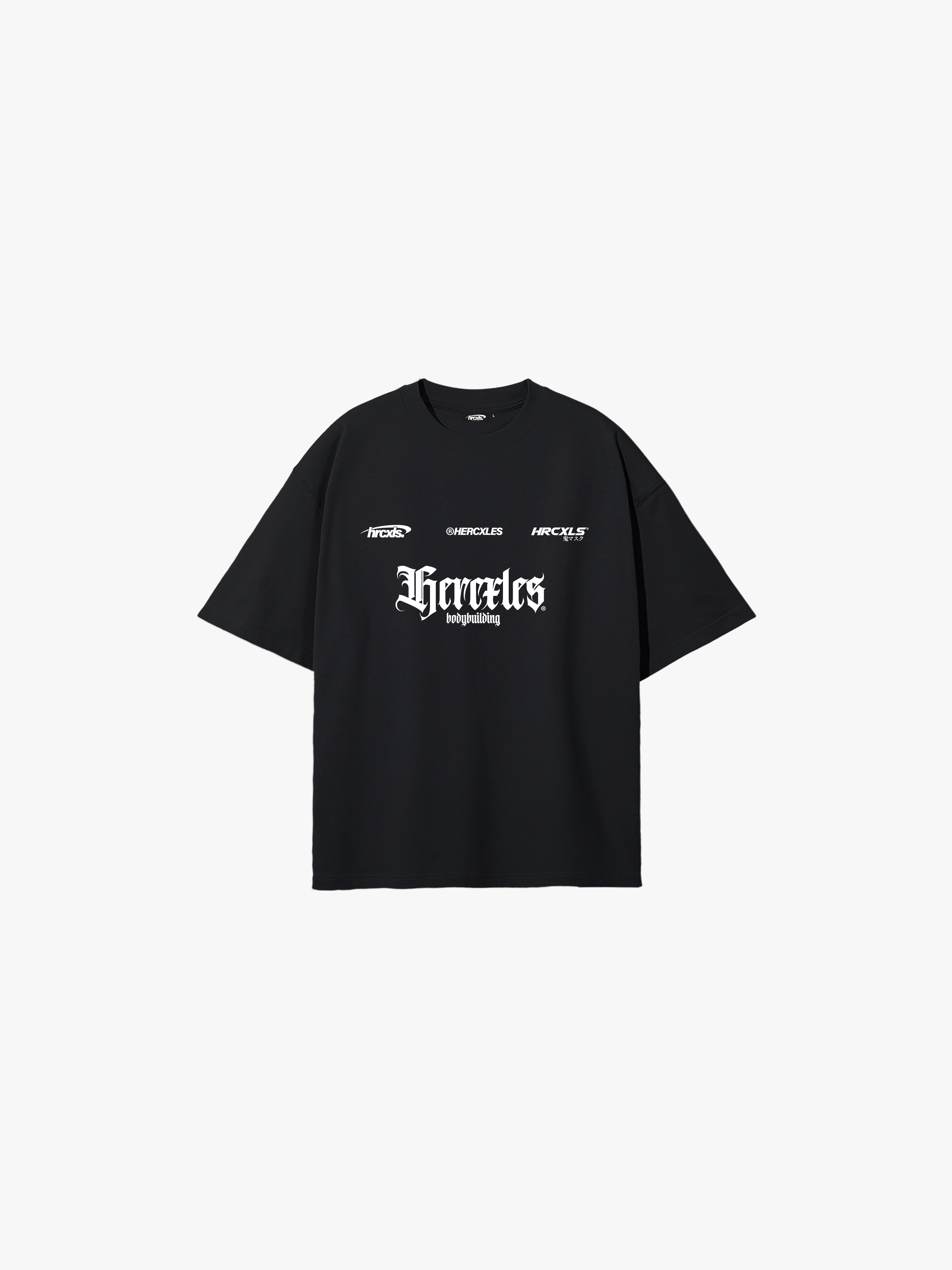 HERCXLES Logo T-Shirt in Black - front product image