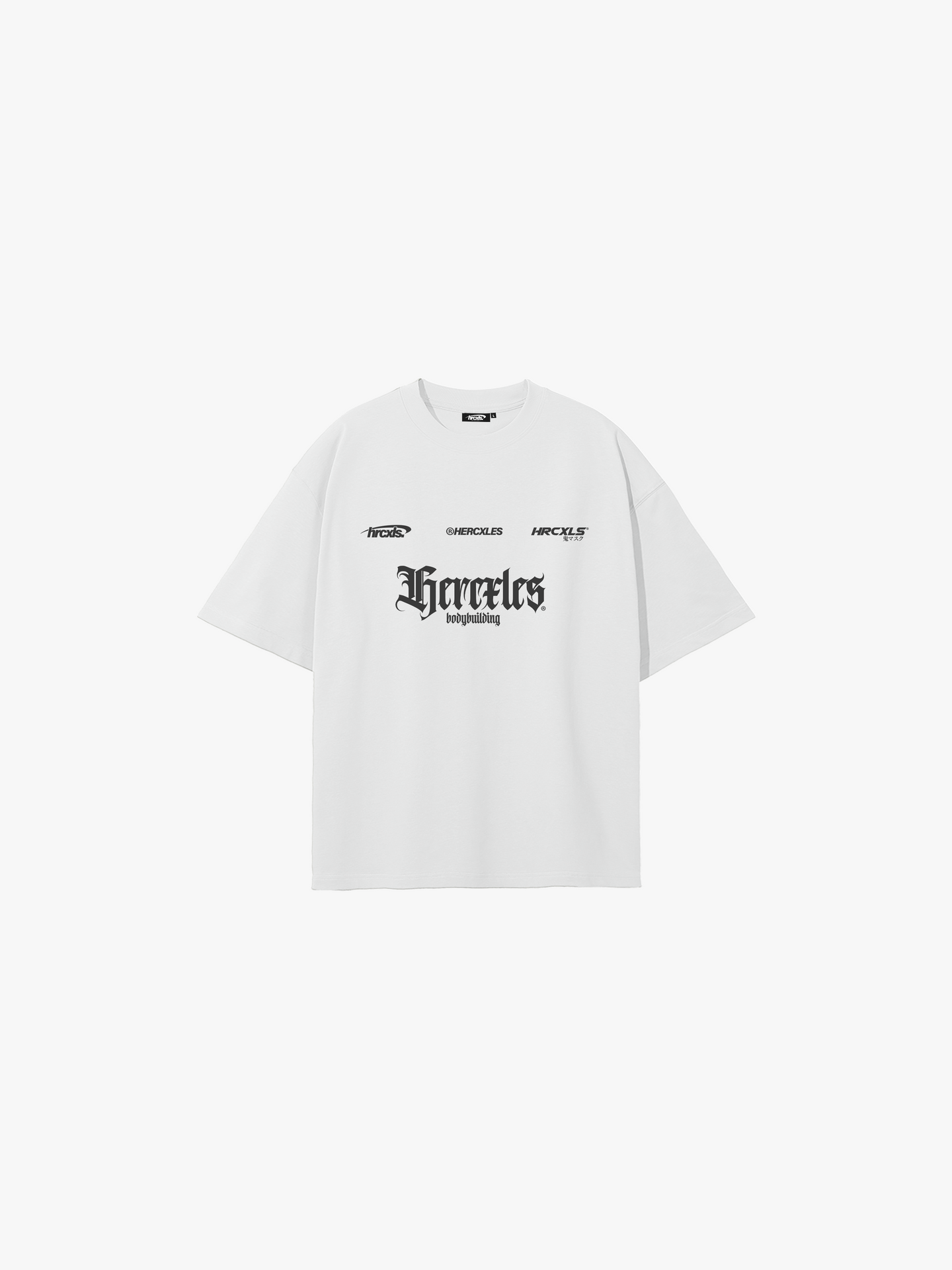 HERCXLES Logo T-Shirt in White - front product image