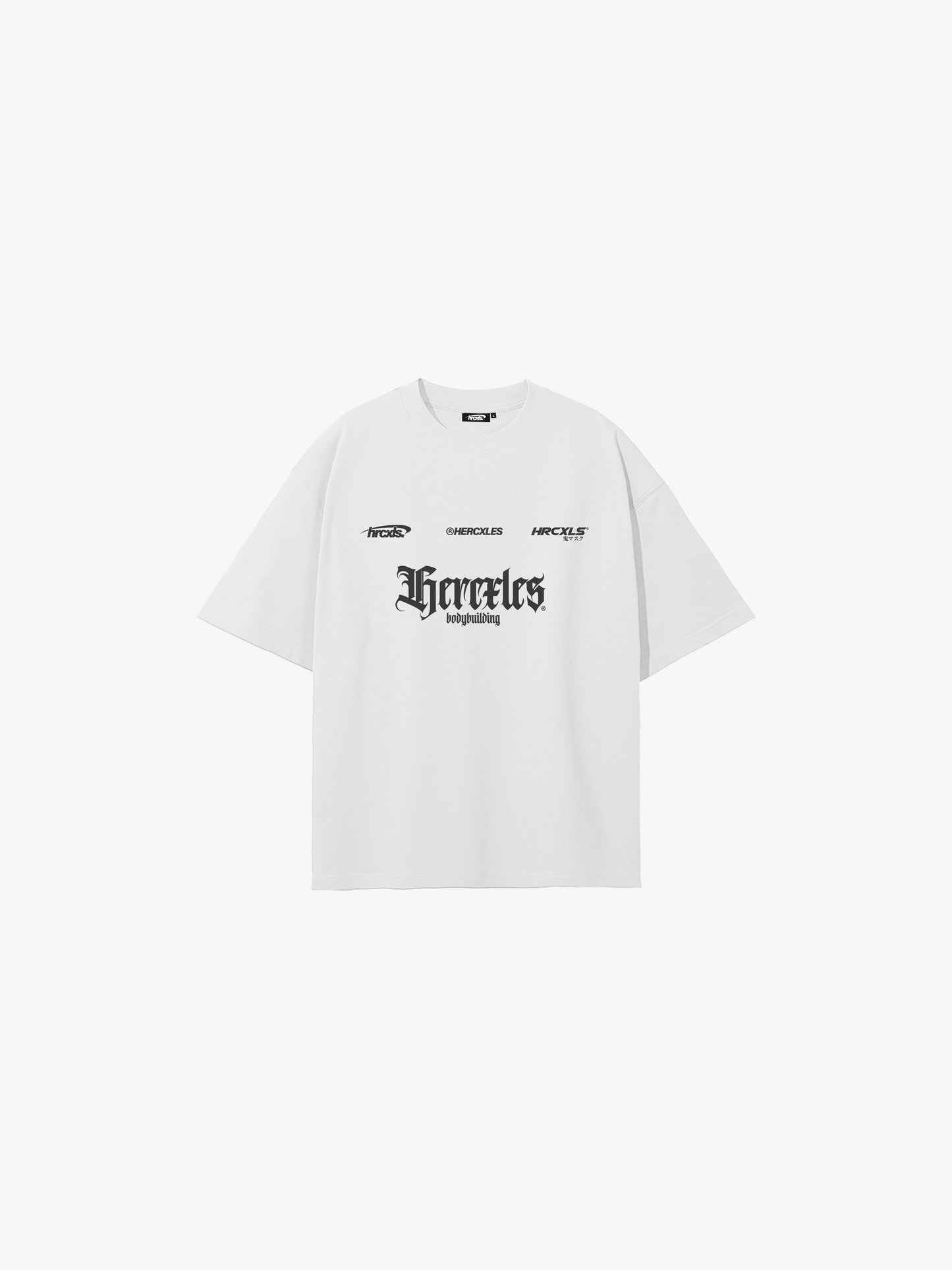 HERCXLES Logo T-Shirt in White - front product image