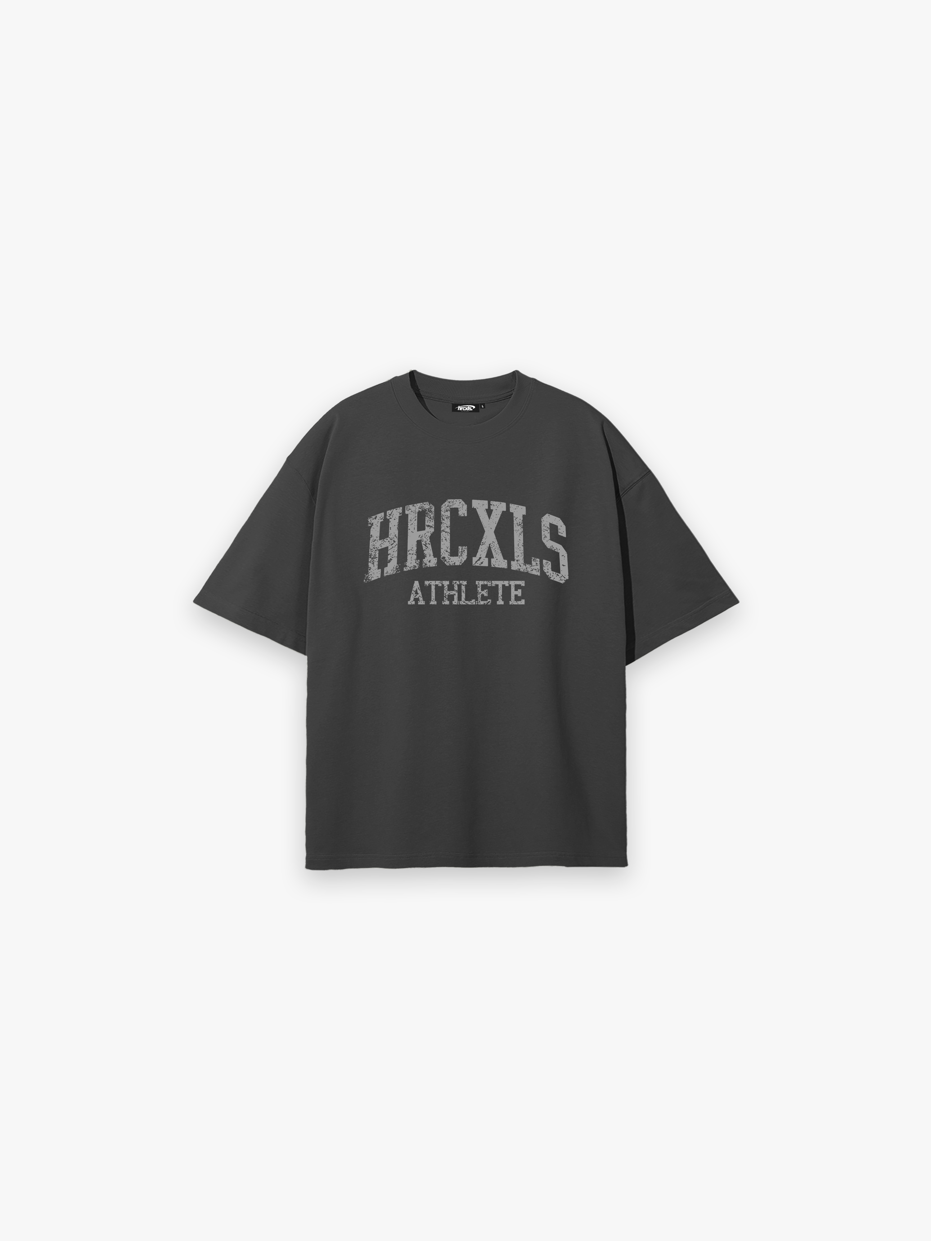 HERCXLES Vintage Athlete Oversized T-Shirt in Dark Grey - front flat lay