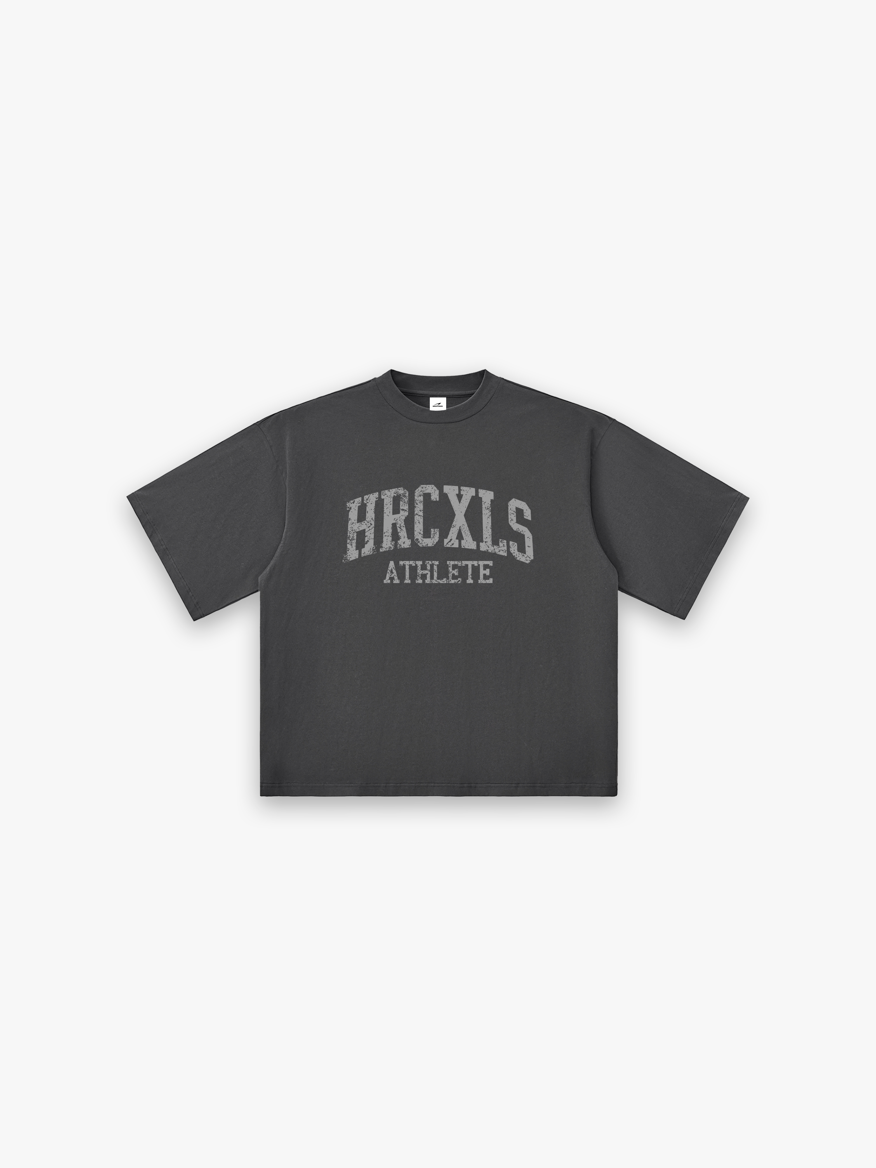 HERCXLES 2026: Vintage Athlete HUGE T-Shirt - Charcoal front flat lay