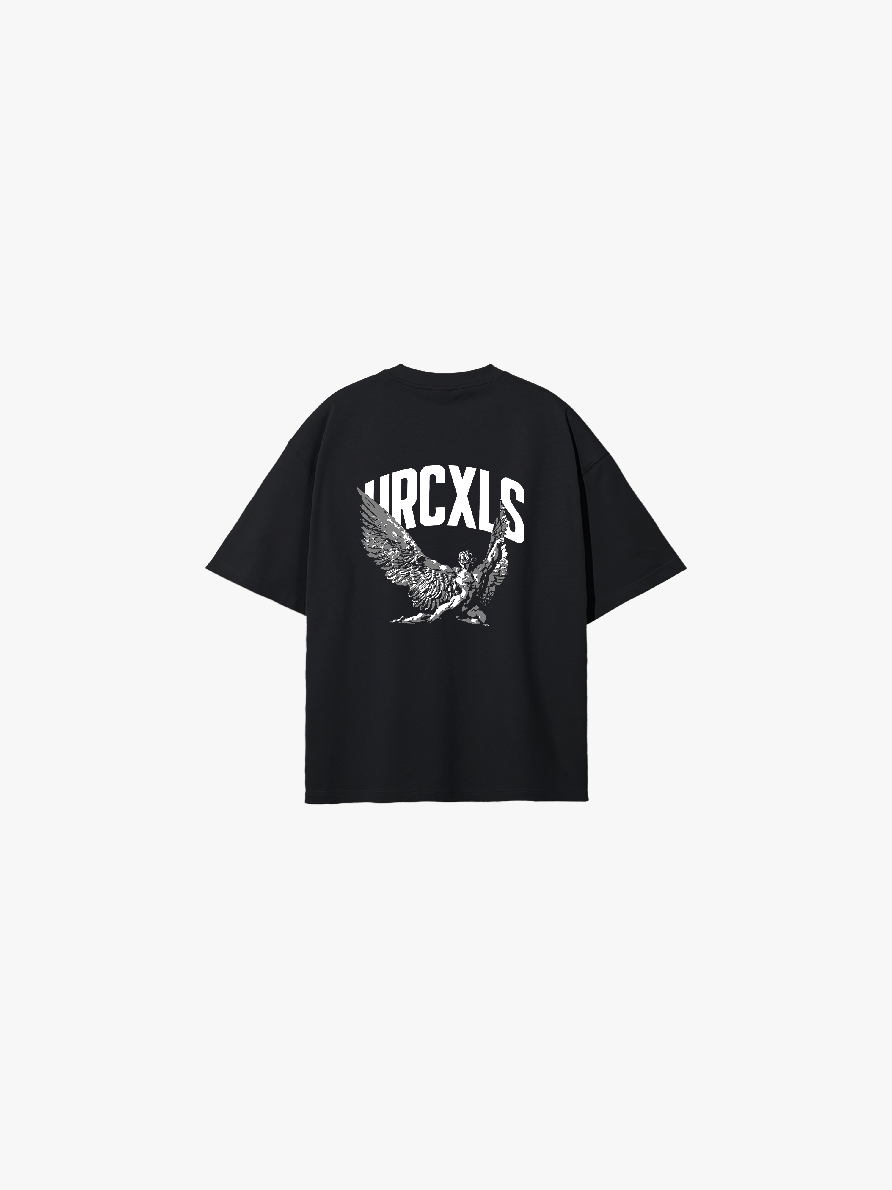 HERCXLES: Icarus Oversized T-Shirt - Black back flat lay