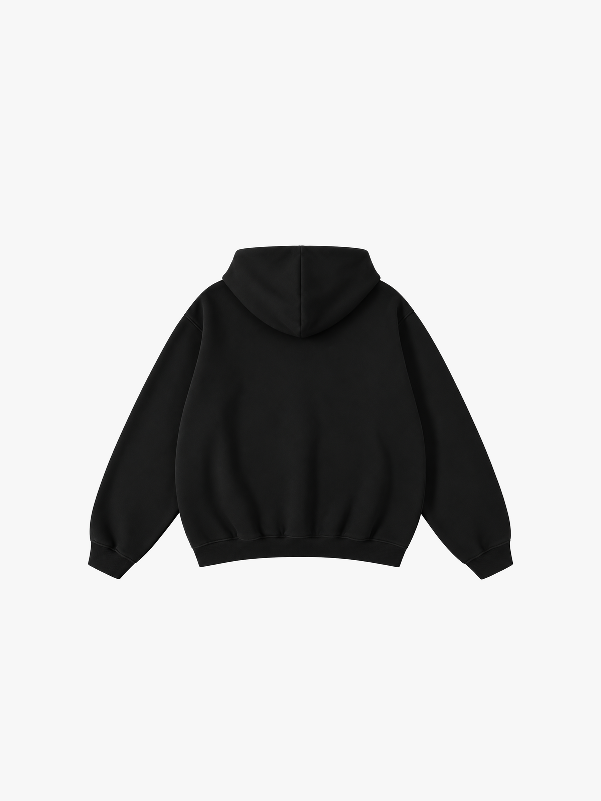 HERCXLES: MW0036 Oversized Hoodie - Black Beauty plain back flat lay